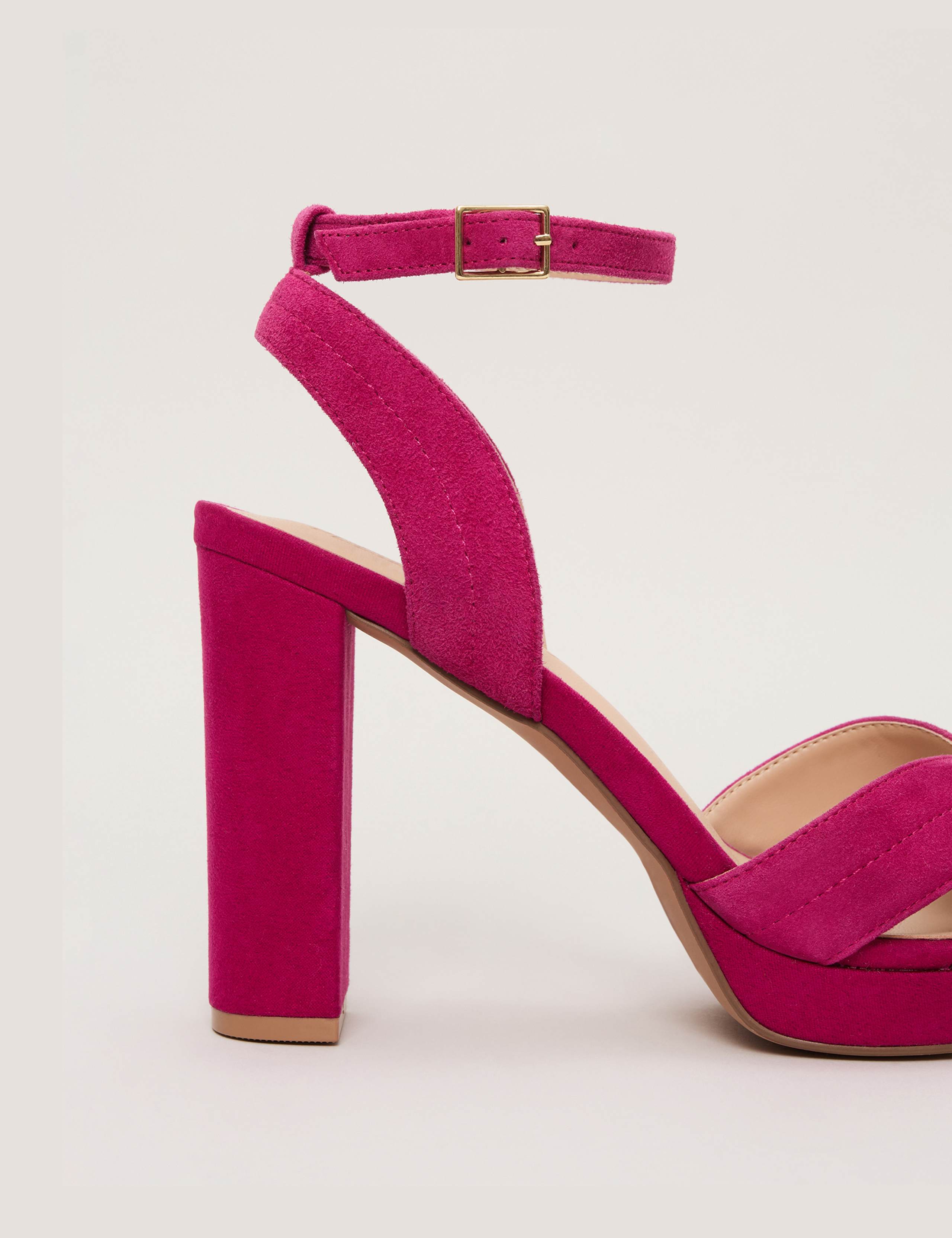Suede Platform Open Toe Sandals 7 of 9