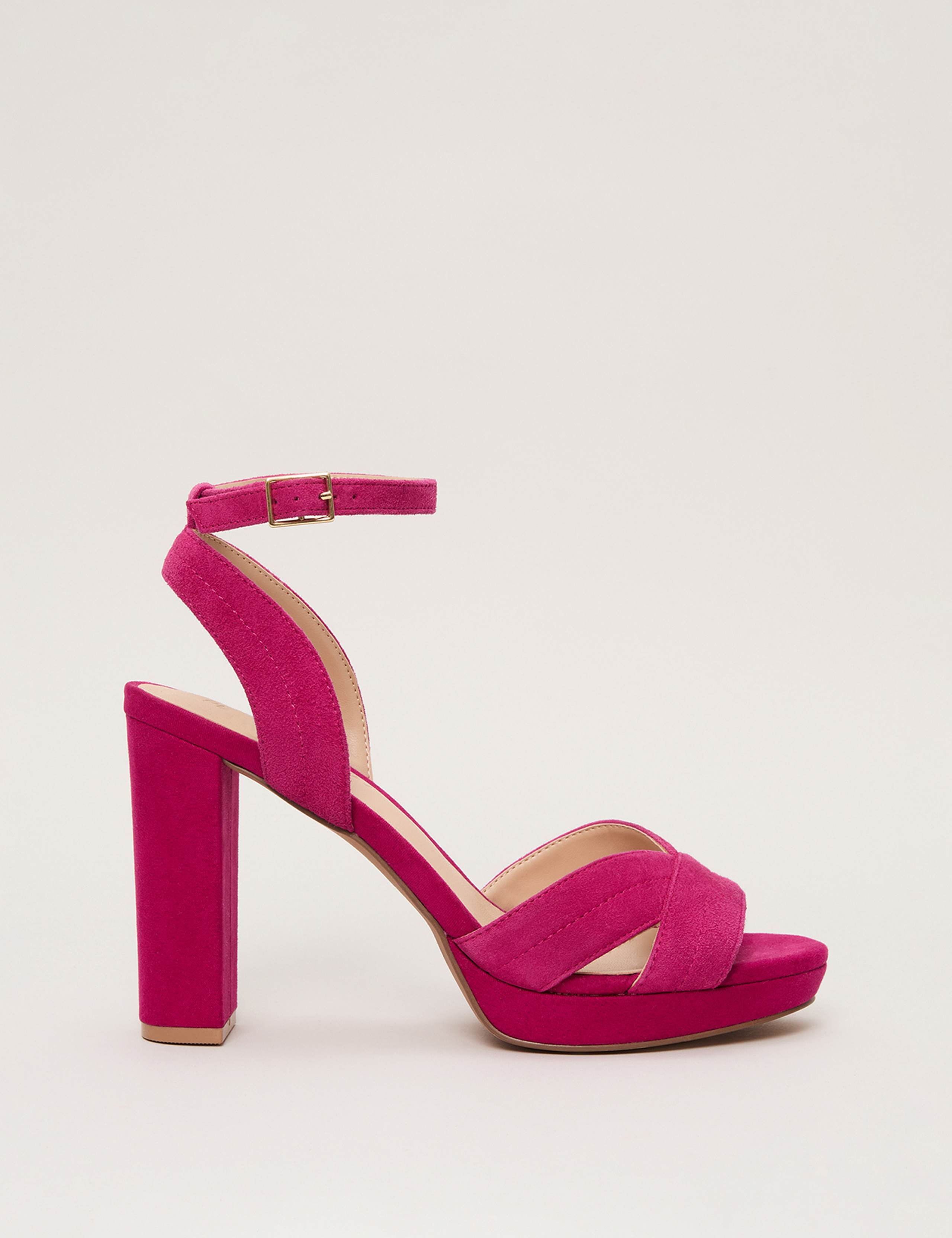Suede Platform Open Toe Sandals 2 of 9