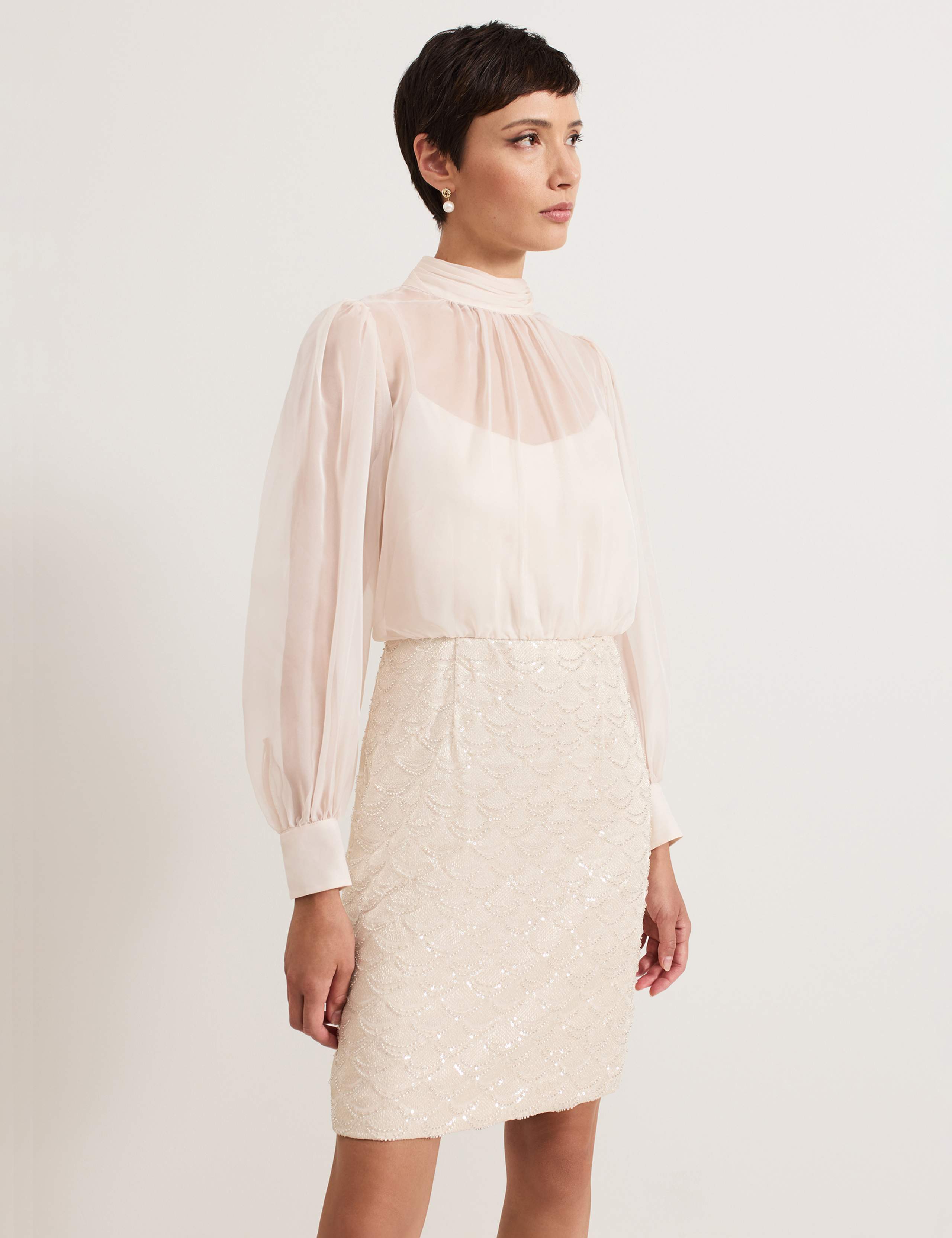 Sequin Mini Waisted Dress 3 of 6