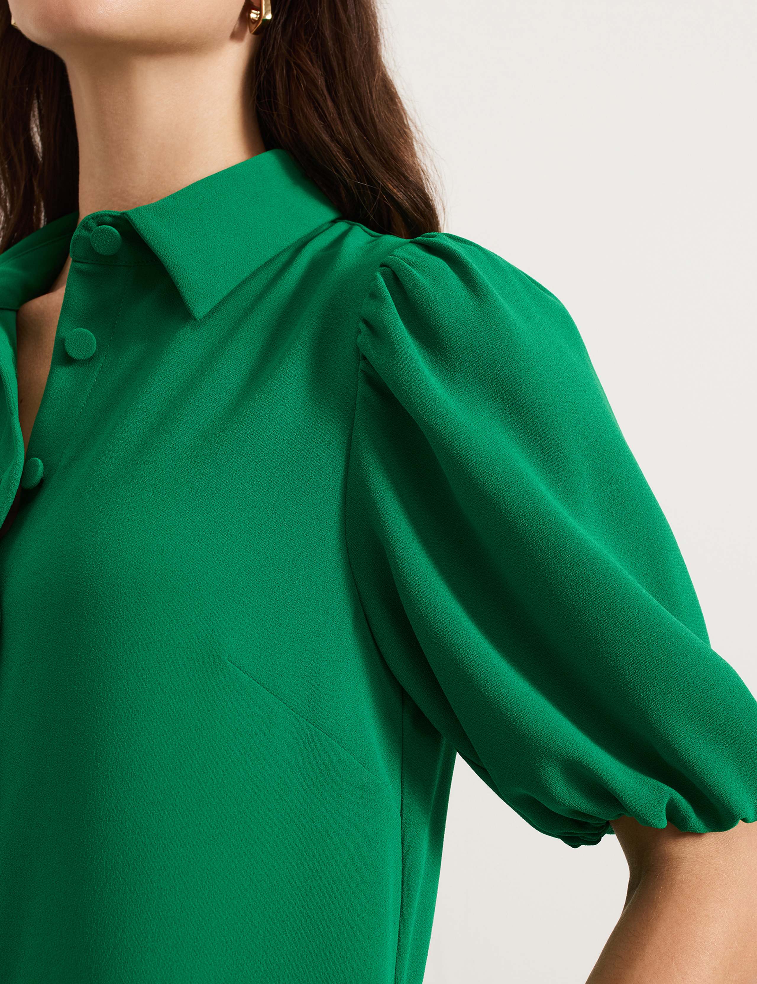 Scallop Detail Mini Shirt Dress 6 of 6