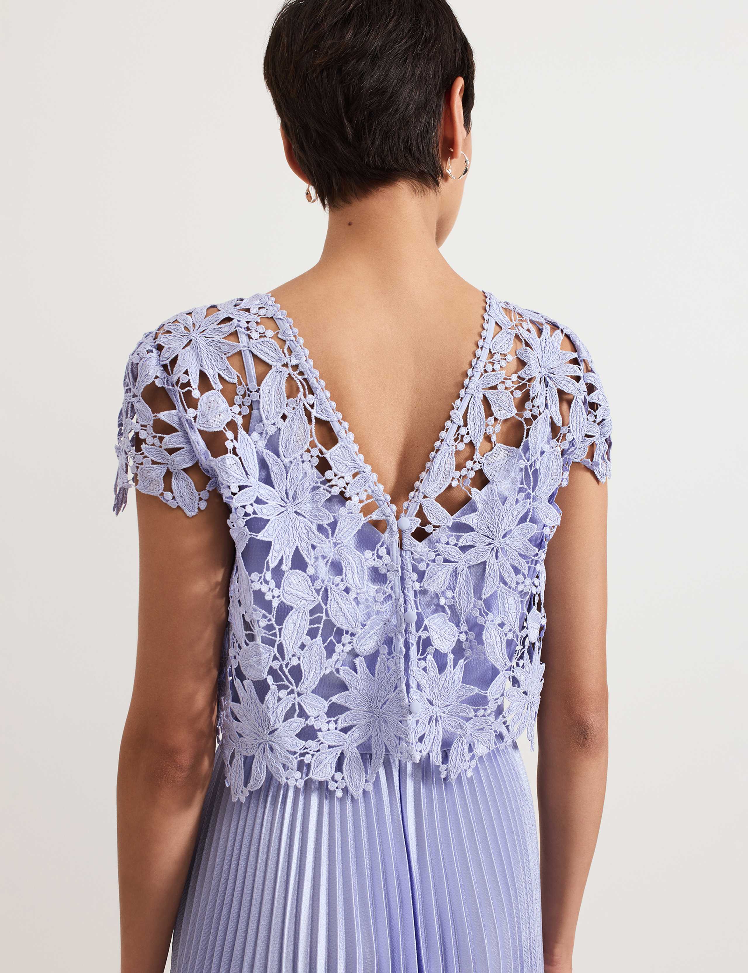 Lace Broderie Midi Skater Dress 6 of 8