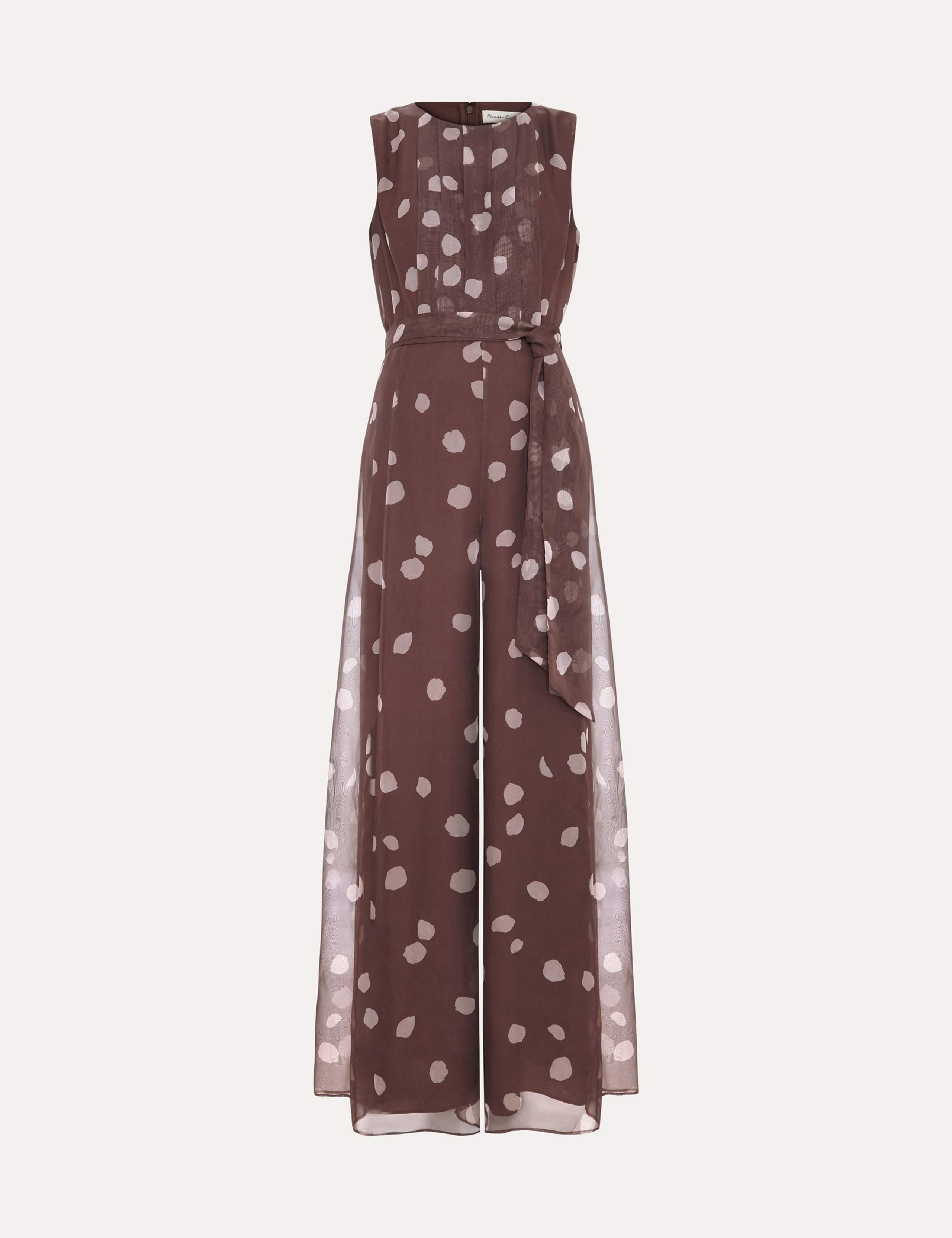 Chiffon Polka Dot Sleeveless Jumpsuit 2 of 8