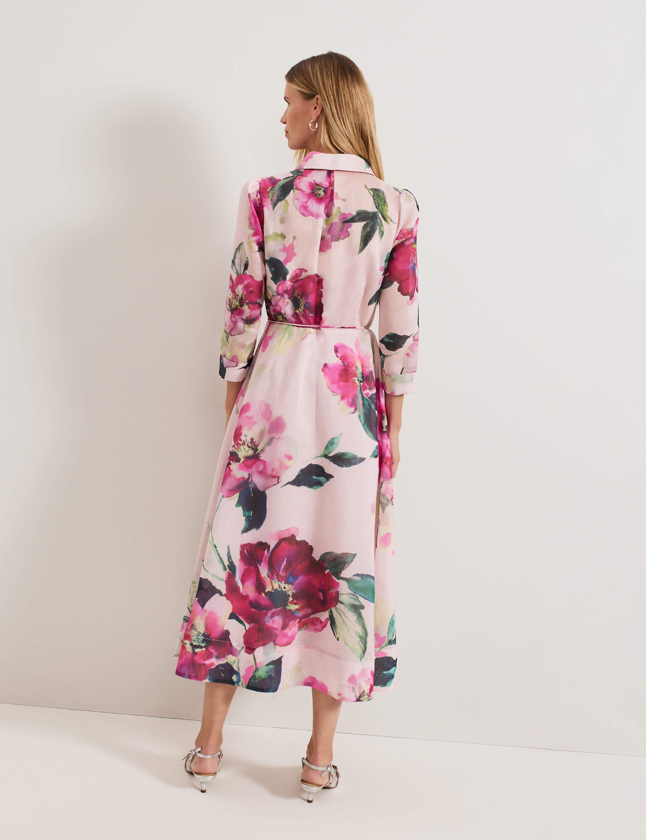 Floral Collared Midaxi Shirt Dress 3 of 7