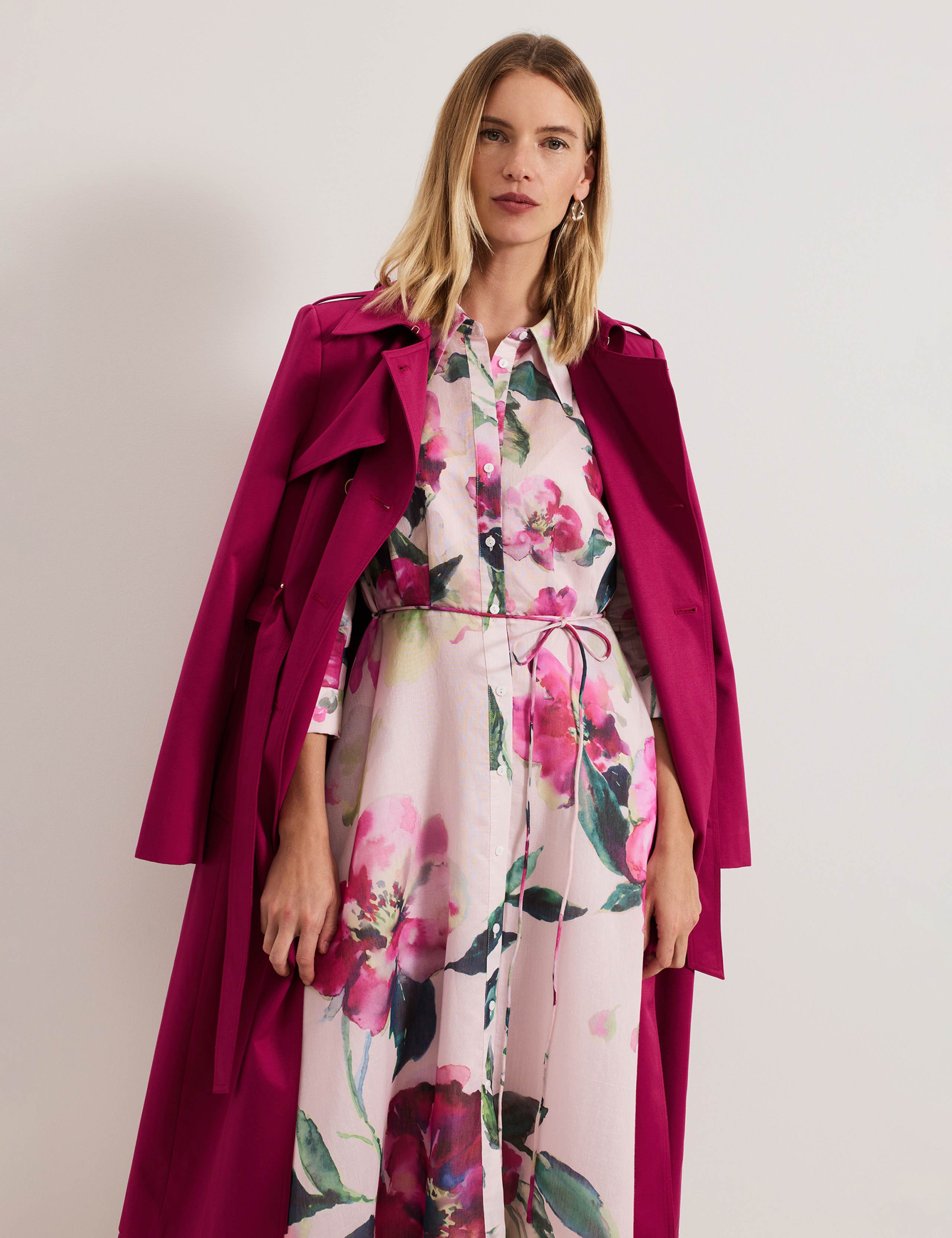 Floral Collared Midaxi Shirt Dress 7 of 7