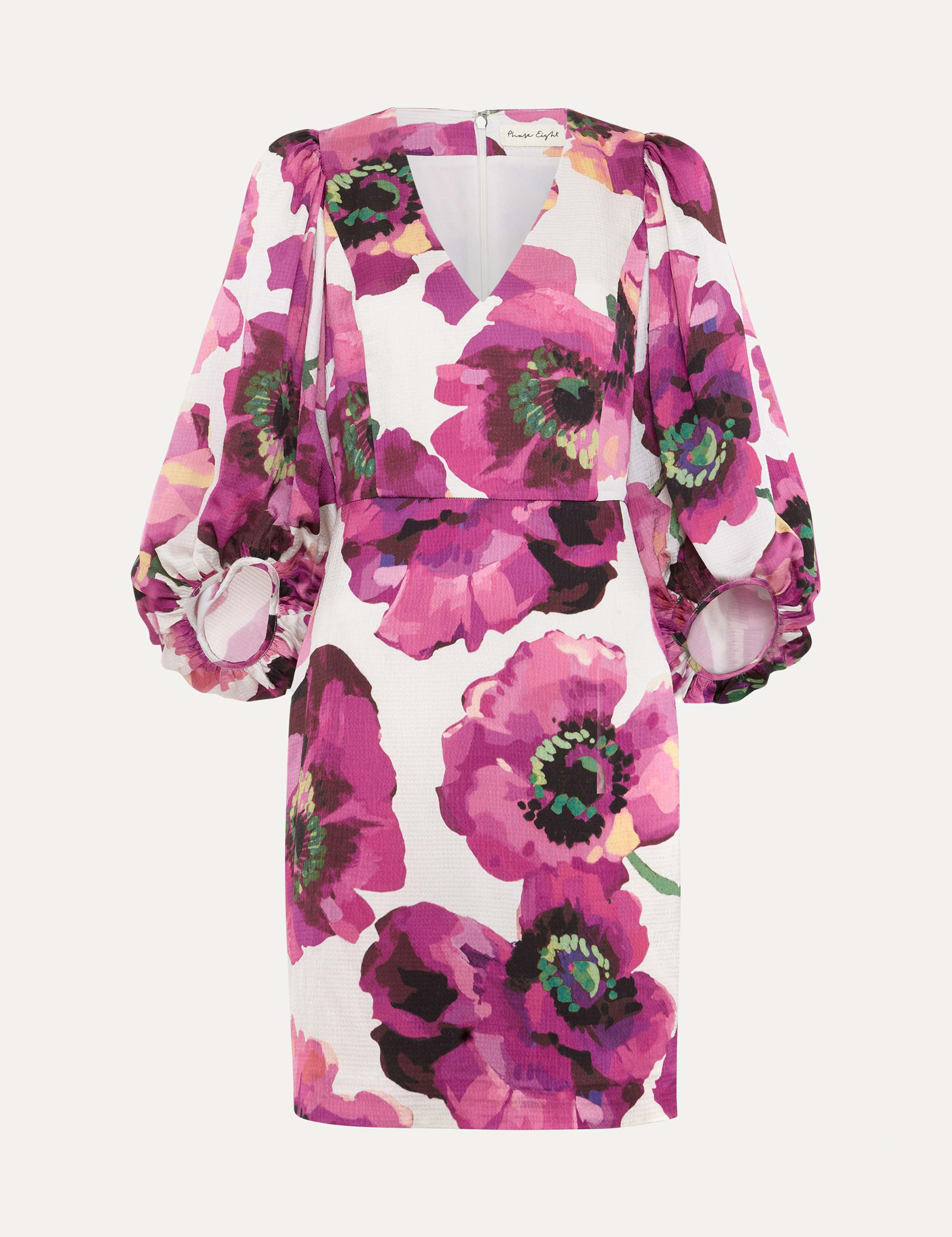 Floral V-Neck Mini Waisted Dress 2 of 7