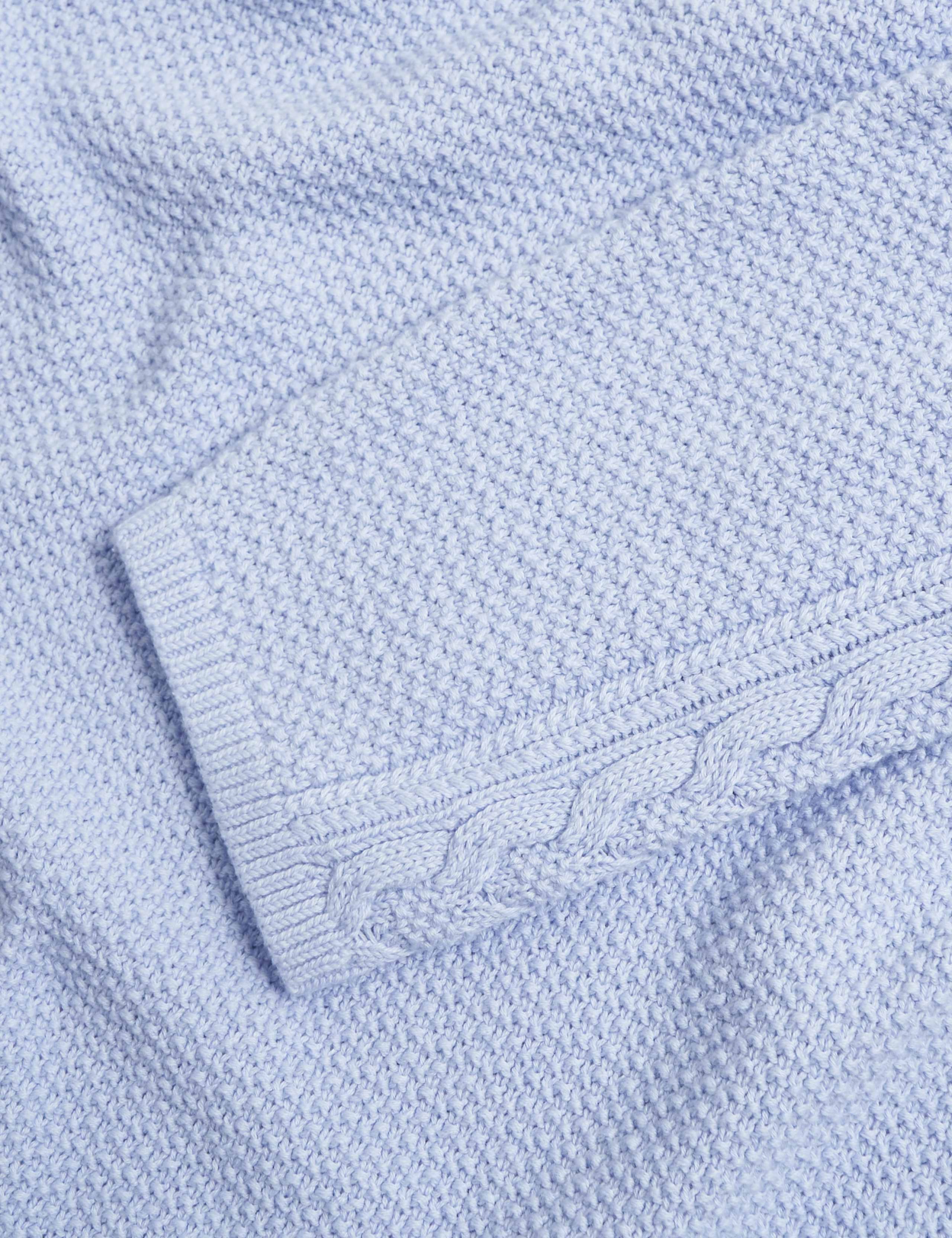 Pure Cotton Textured Roll Neck Jumper 6 of 6