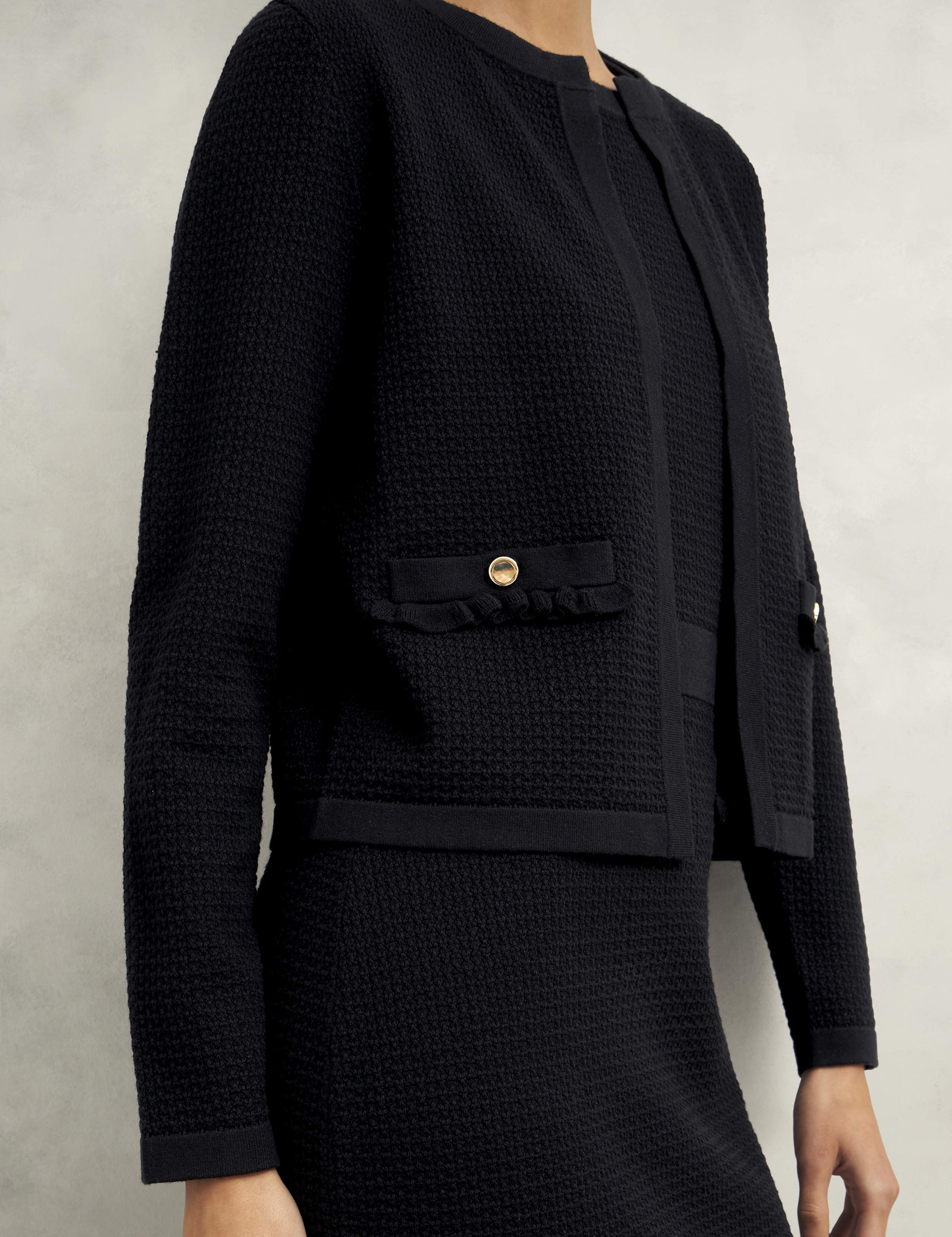 Textured Collarless Short Jacket 5 of 9