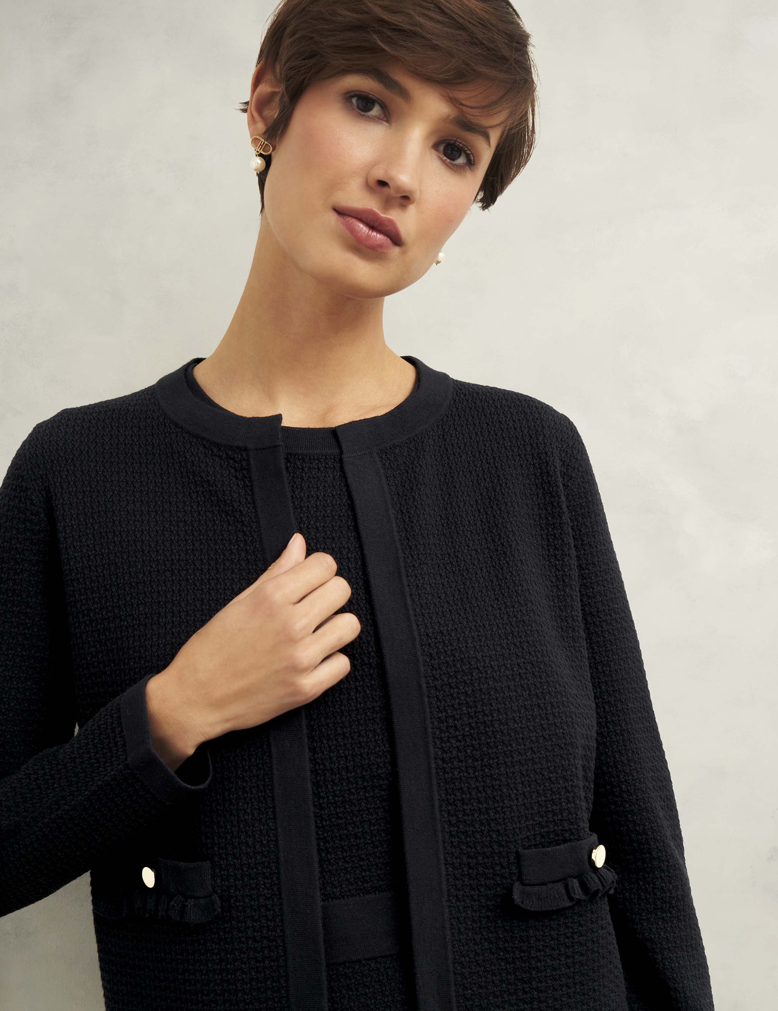 Textured Collarless Short Jacket 6 of 9