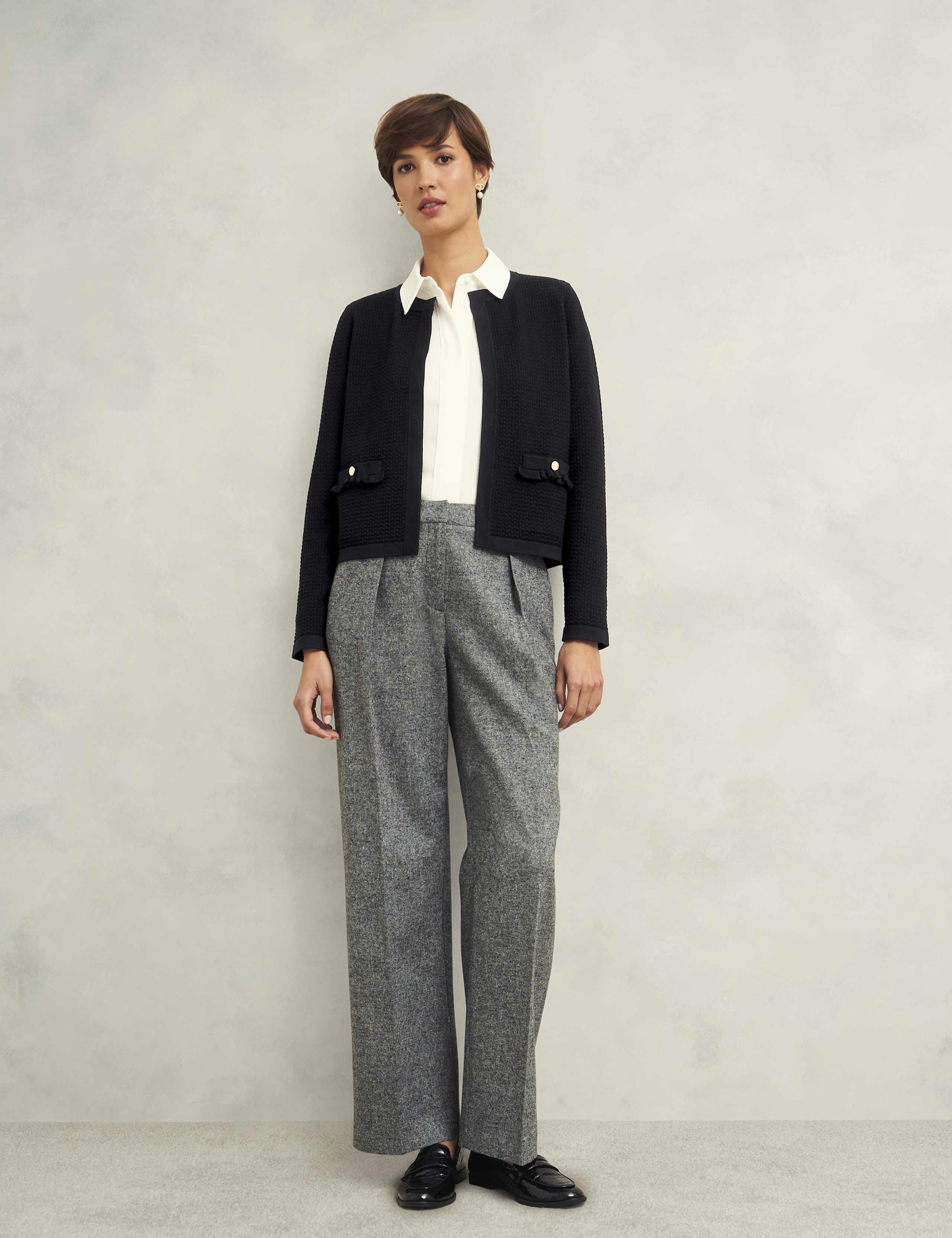 Textured Collarless Short Jacket 8 of 9