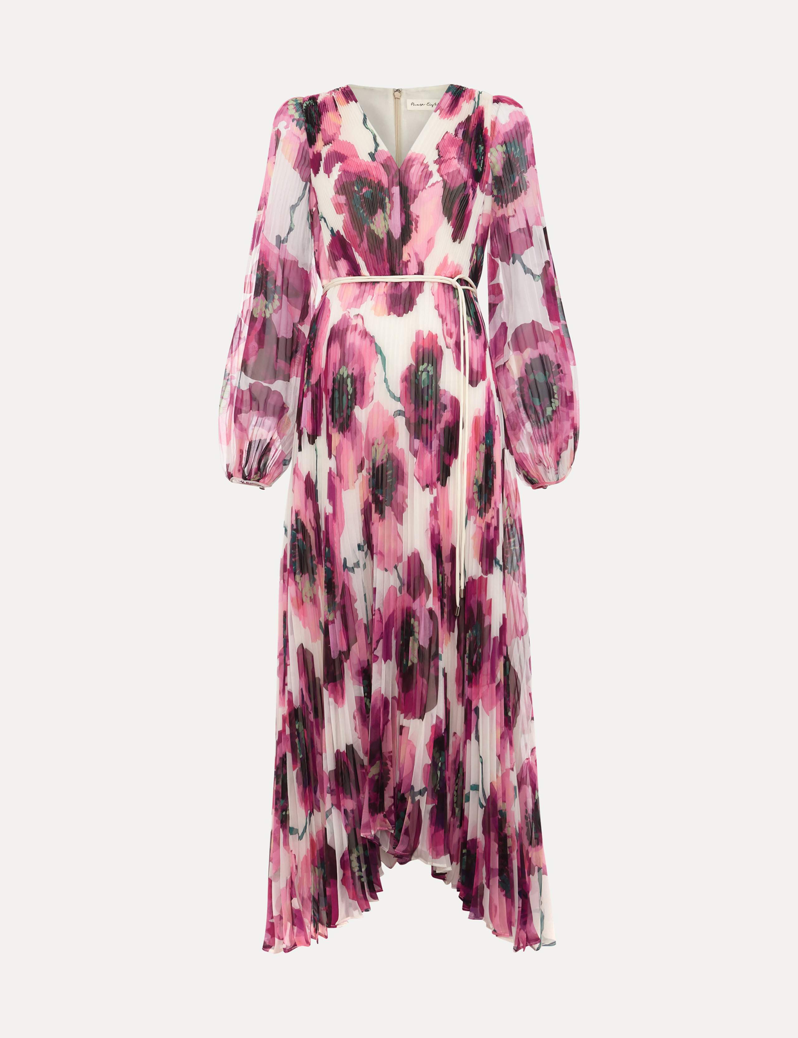 Floral V-Neck Tie Waist Maxi Wrap Dress 2 of 7