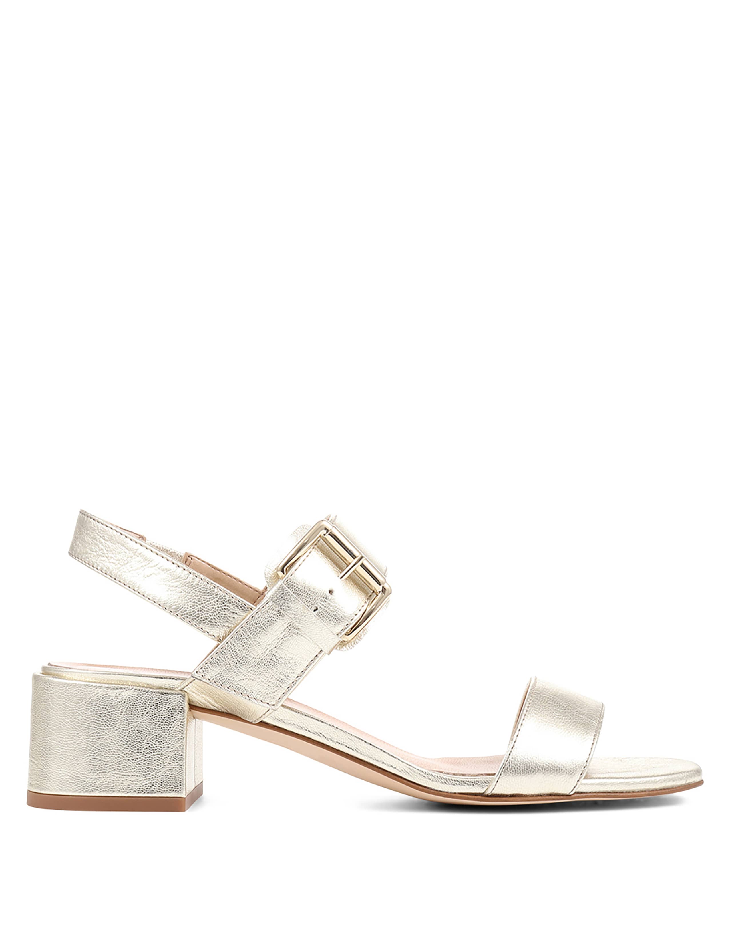 Leather Ankle Strap Block Heel Sandals 4 of 7