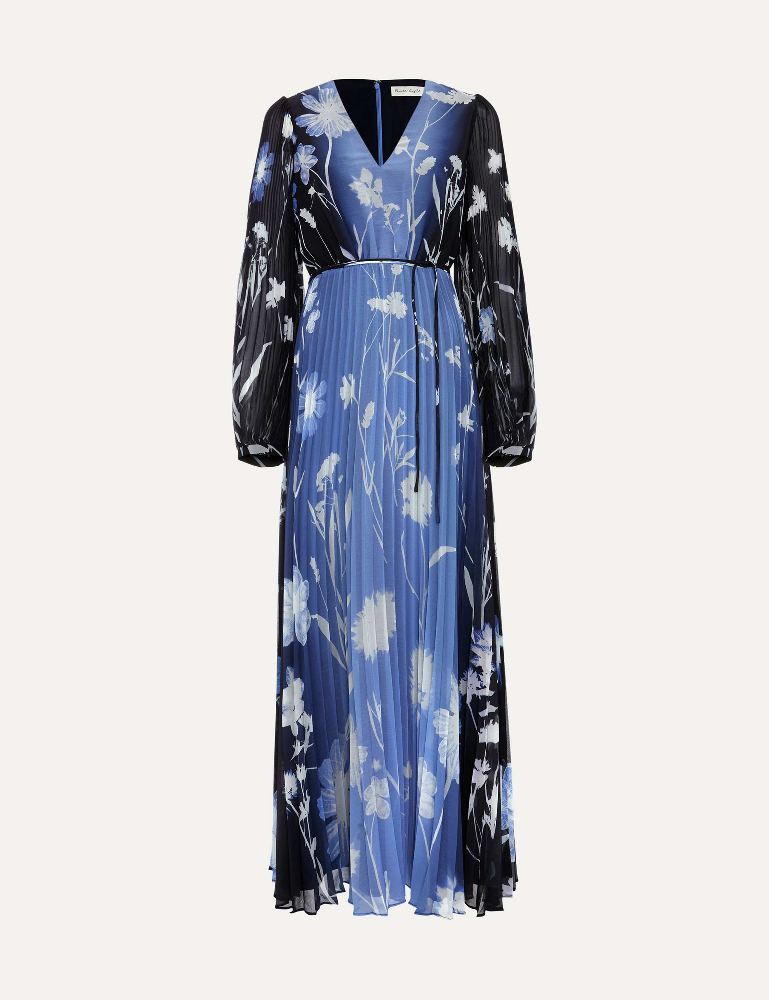 Floral V-Neck Maxi Waisted Dress 2 of 6