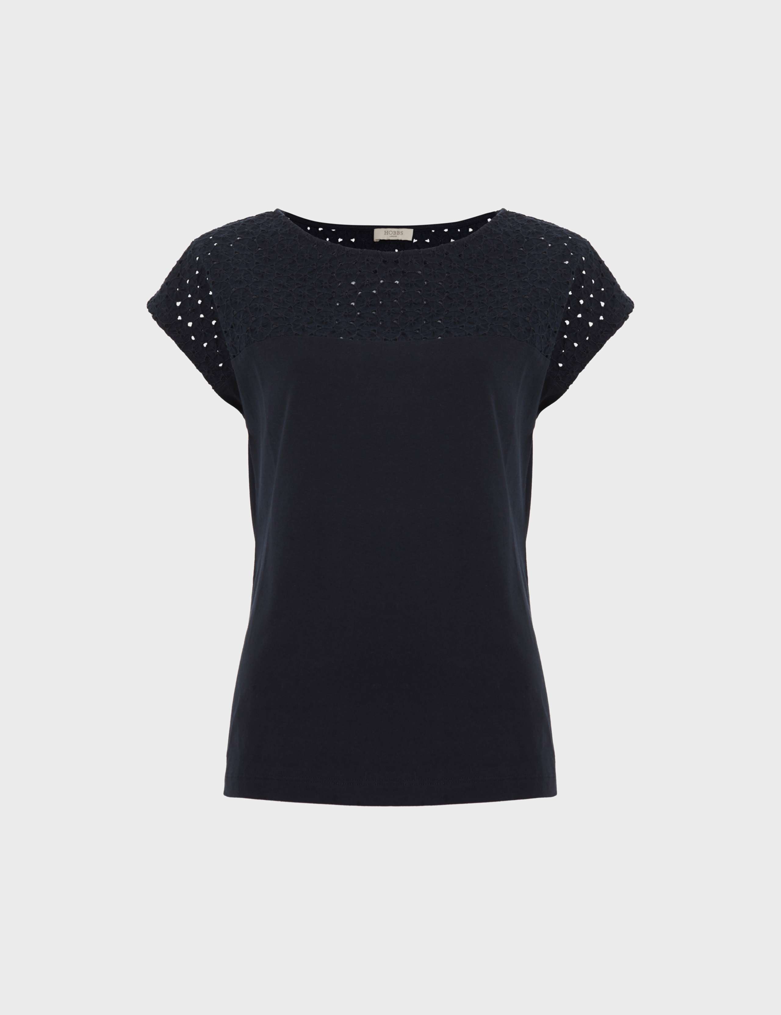 Pure Cotton Broderie Slash Neck Top 2 of 5
