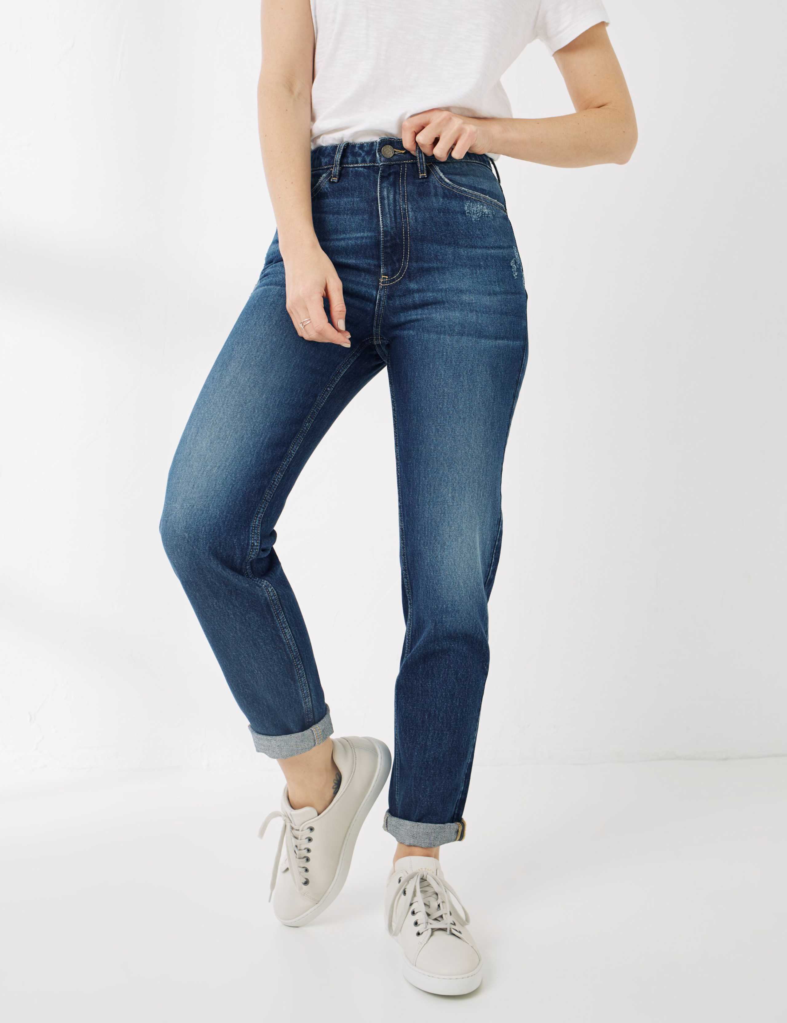 Distressed Straight Leg Jeans 1 of 3
