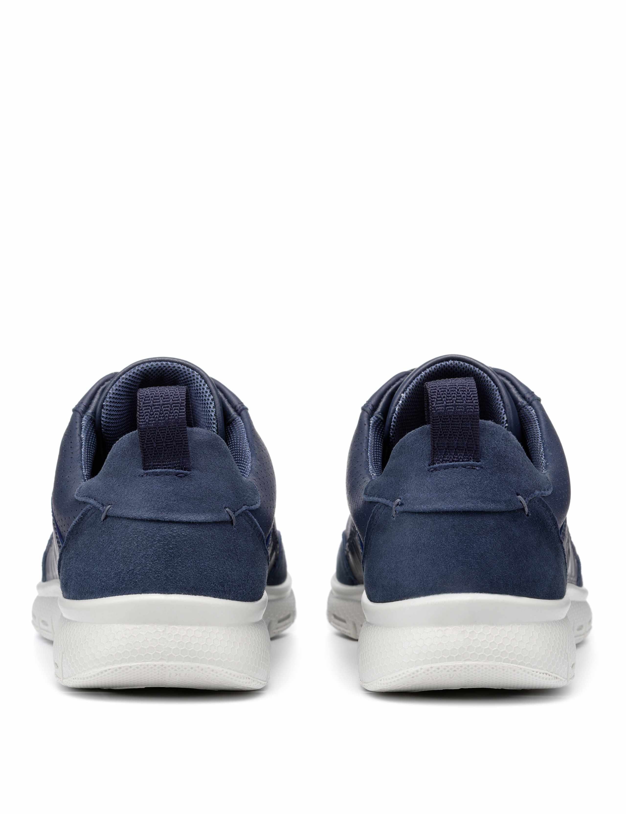 Wide Fit Leather Lace Up Trainers 4 of 4