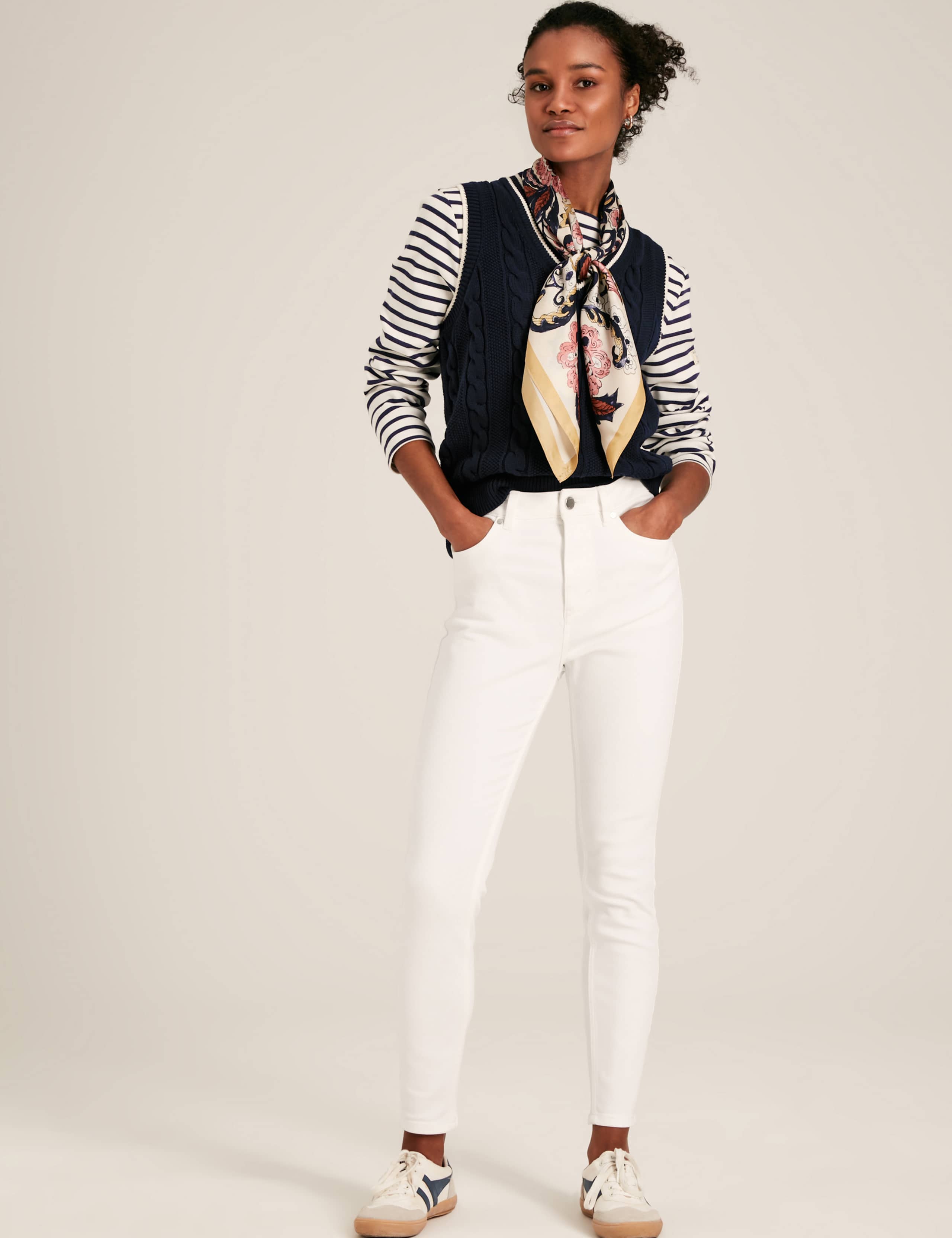 Pure Cotton Cable Knit V-Neck Vest 3 of 6