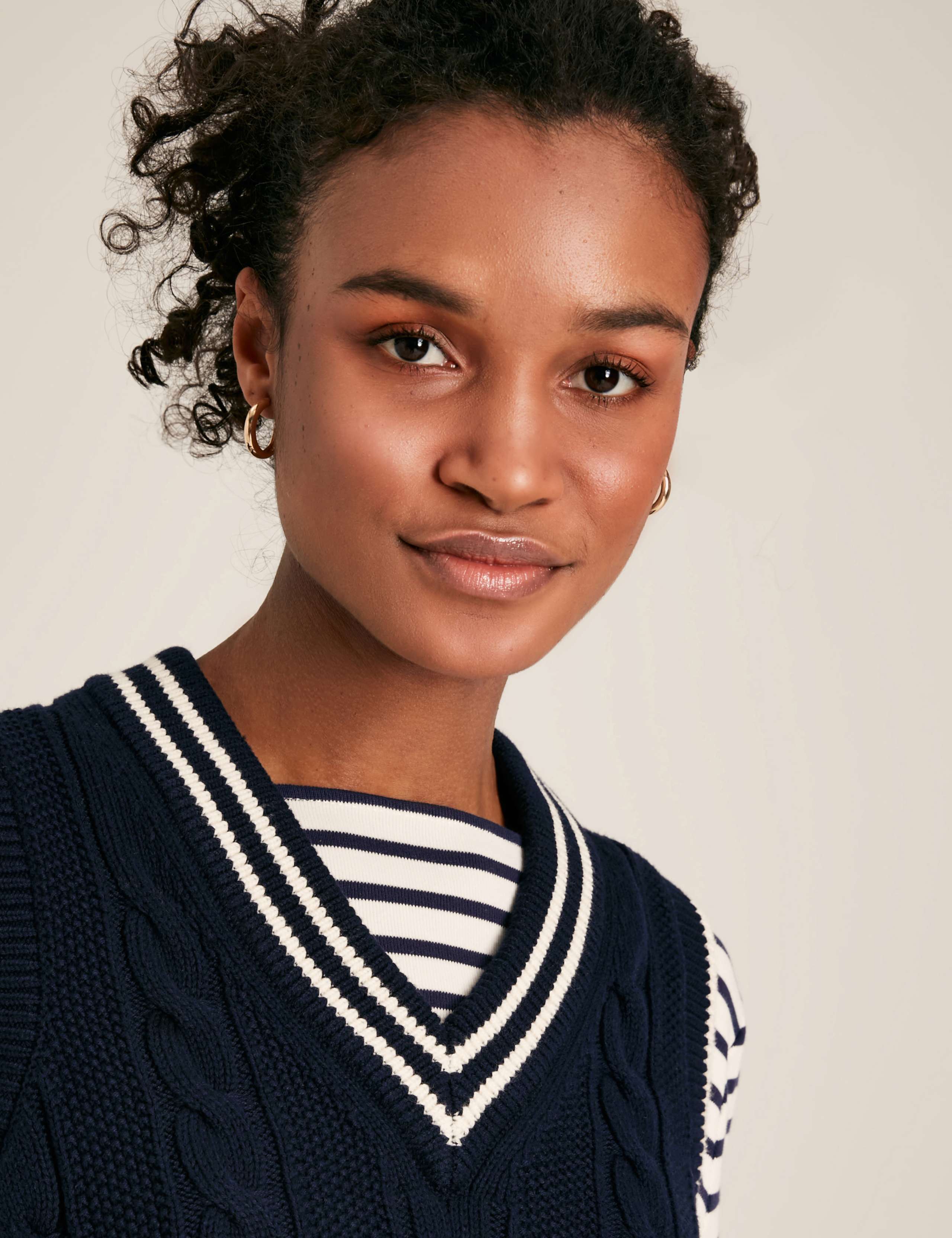 Pure Cotton Cable Knit V-Neck Vest 5 of 6