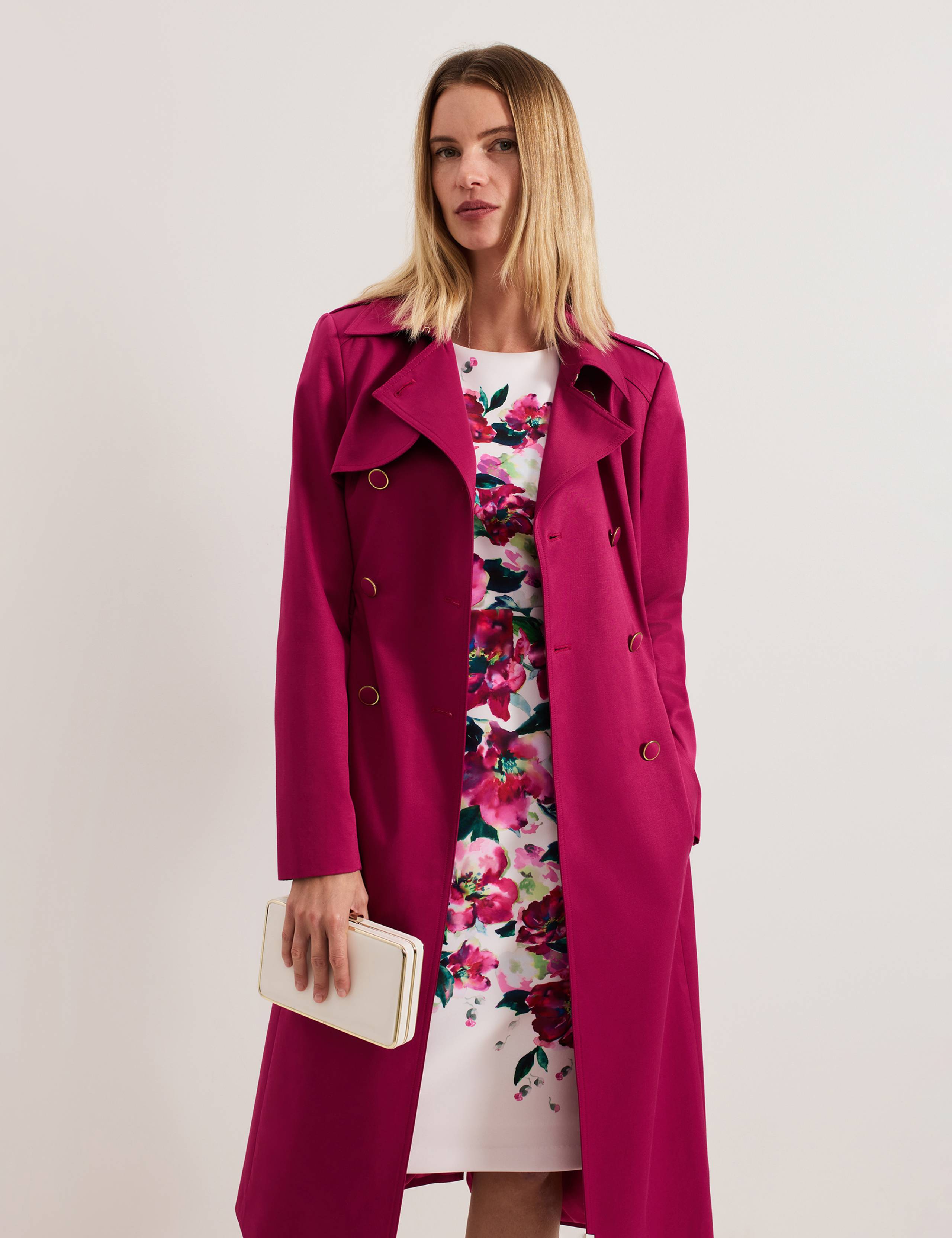 Floral Scuba Knee Length Waisted Dress 7 of 7