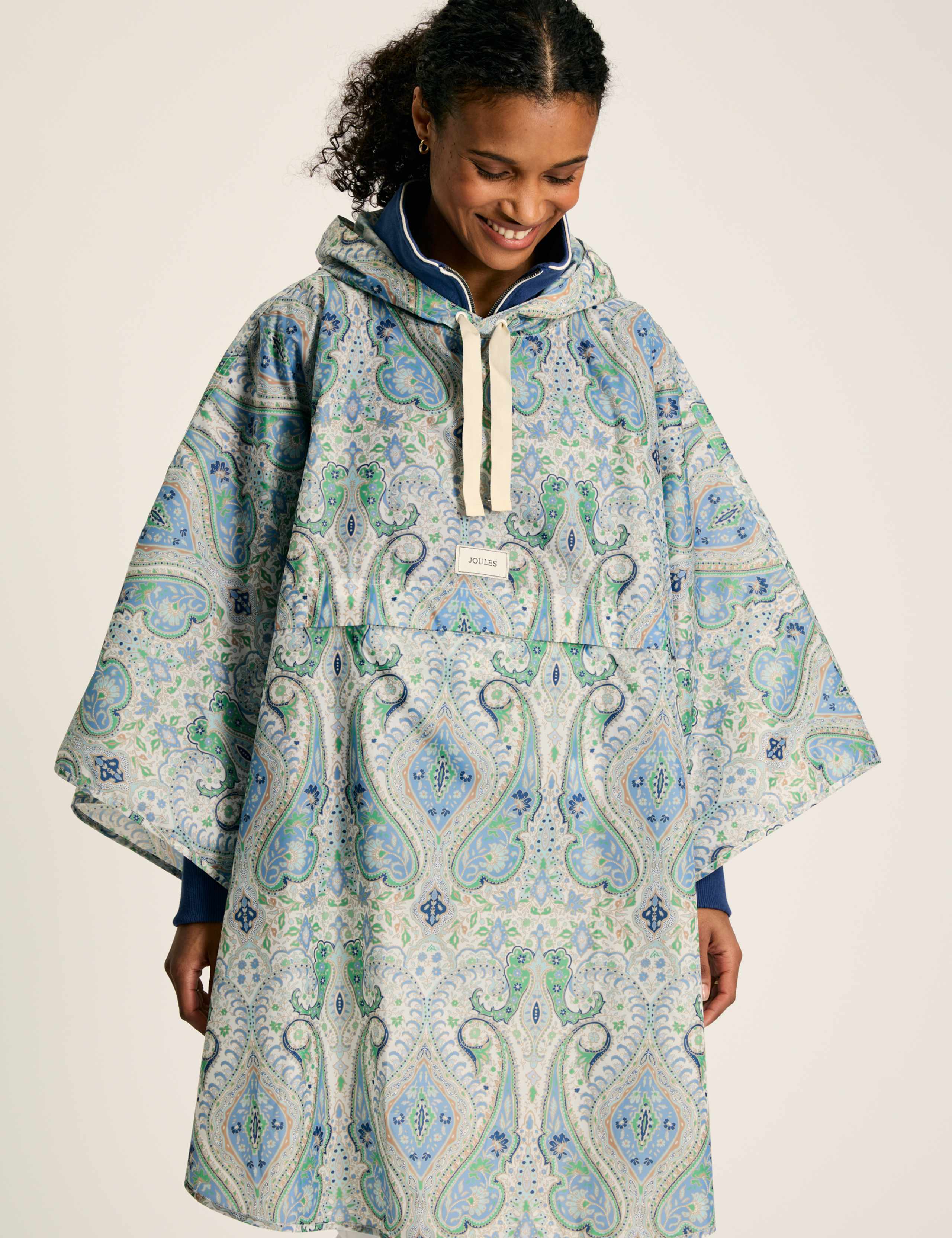 Waterproof Paisley Hooded Longline Raincoat 3 of 8
