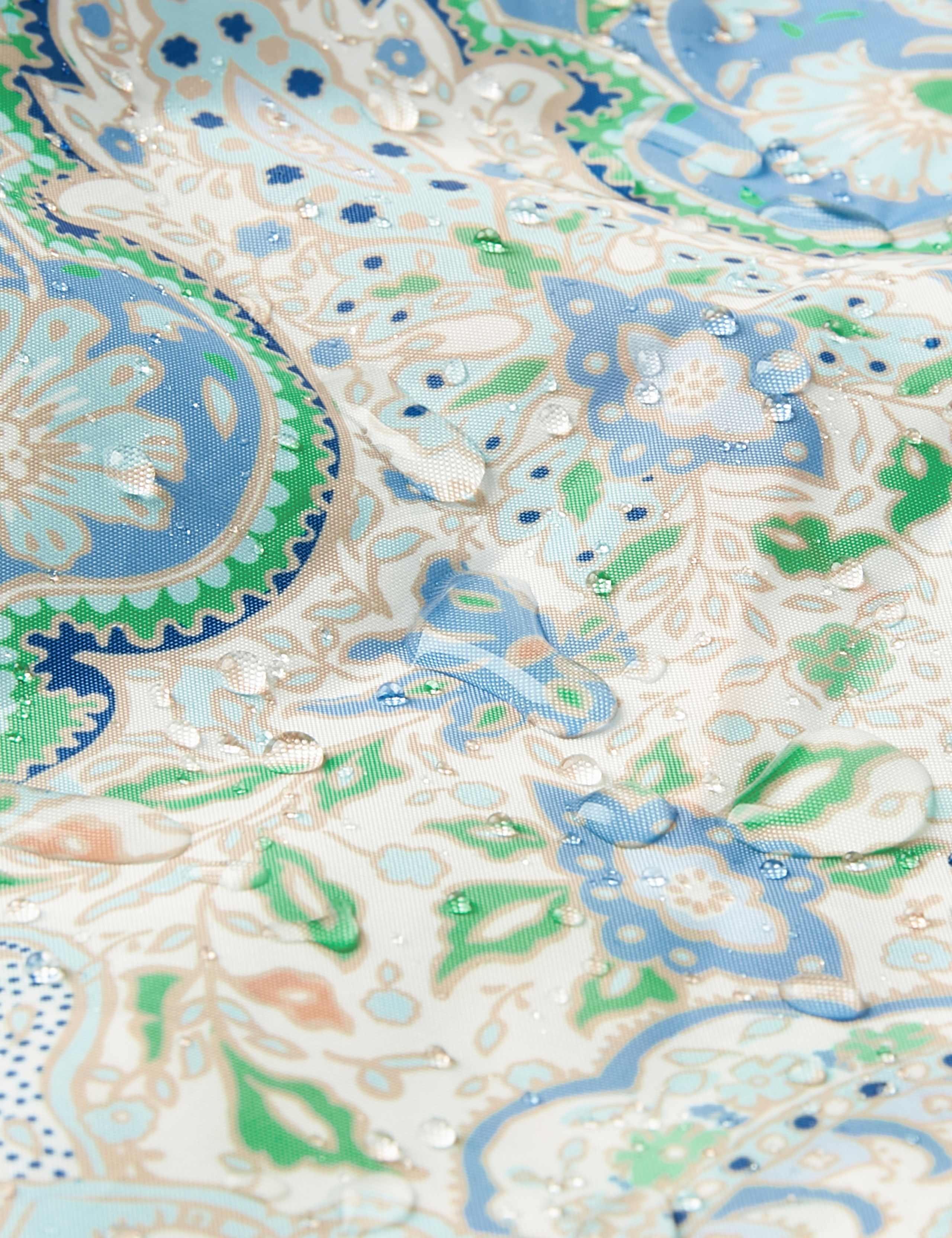 Waterproof Paisley Hooded Longline Raincoat 8 of 8