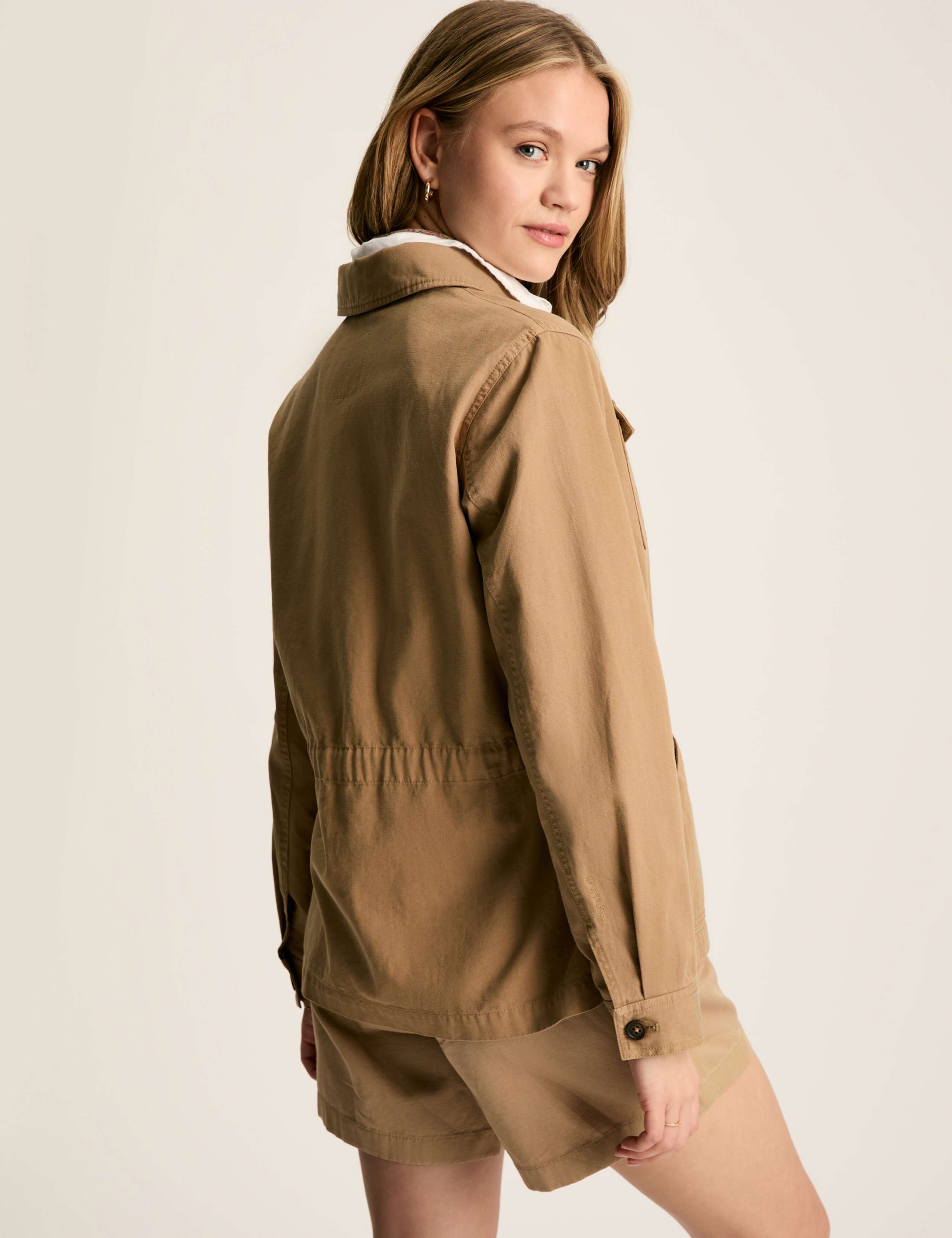 Cotton Rich Collared Jacket with Linen 4 of 10