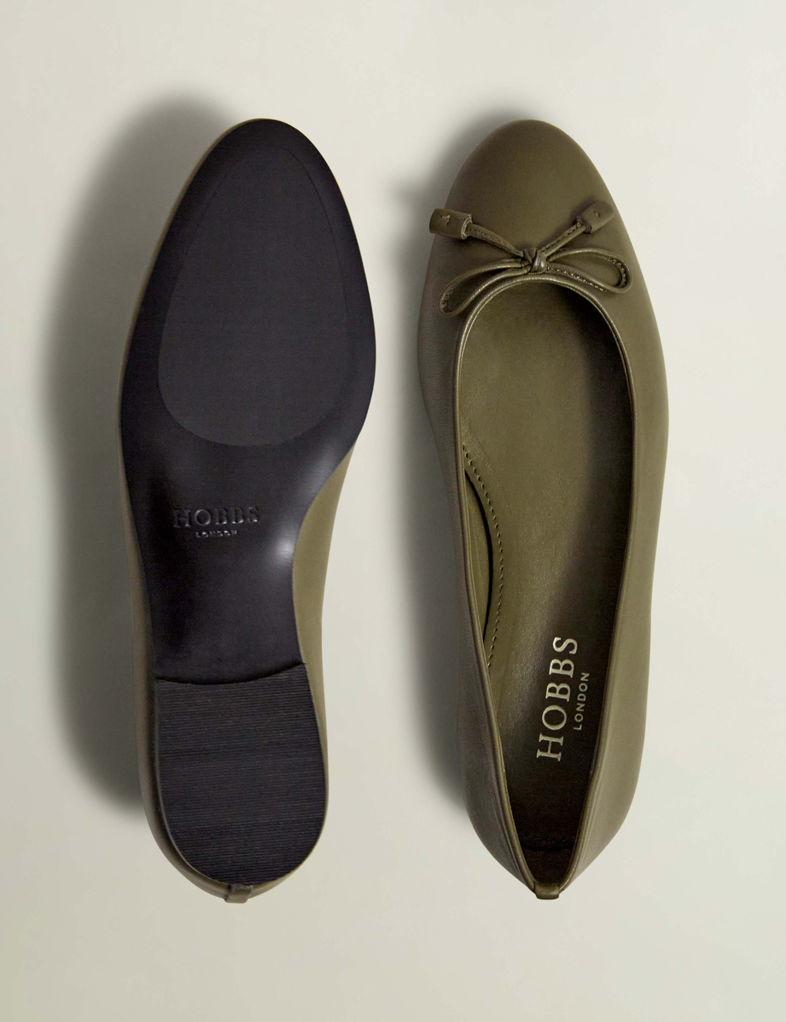 Leather Bow Flat Ballet Pumps 5 of 6