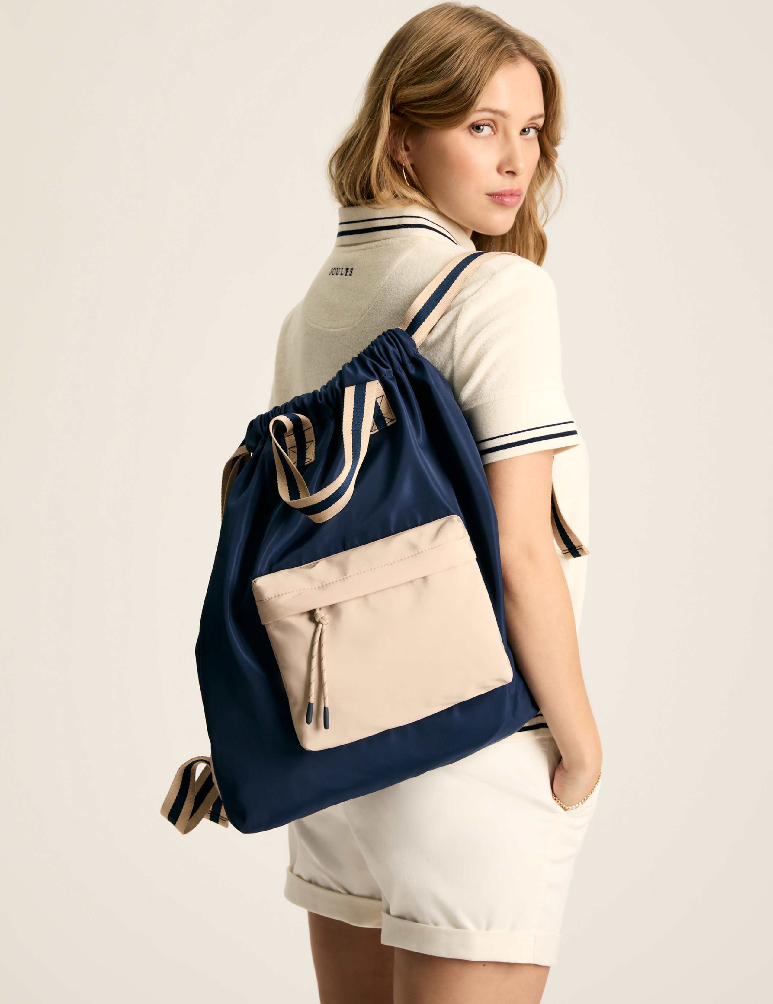 Colour Block Drawstring Backpack 1 of 7