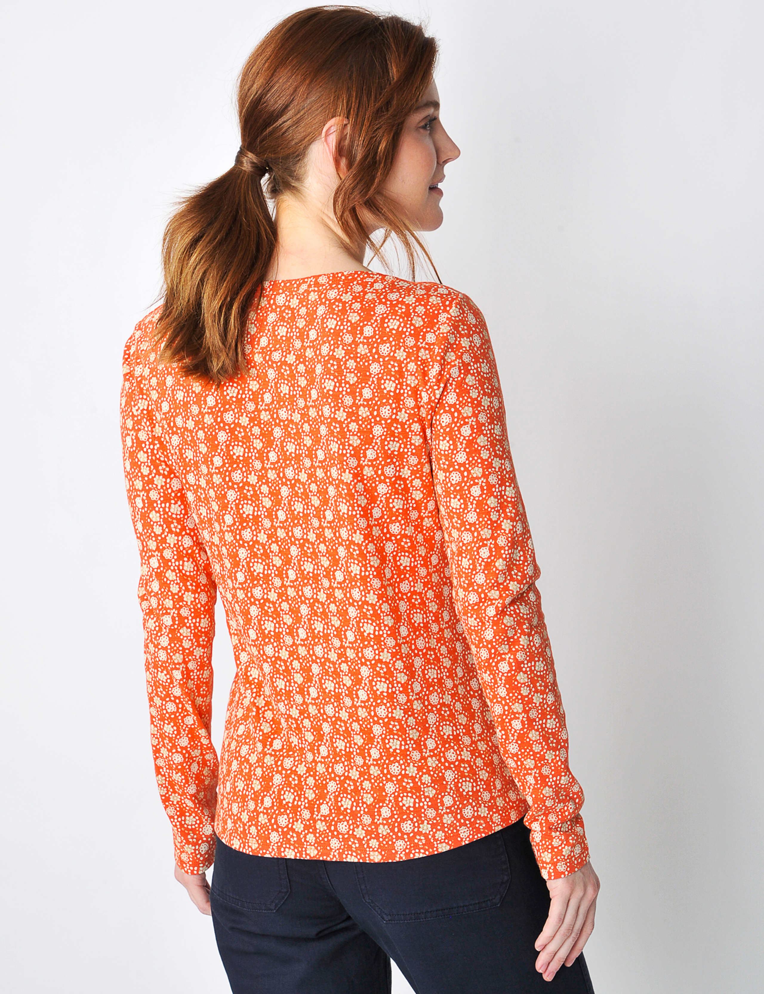 Cotton Modal Blend Ditsy Floral T-Shirt 4 of 5