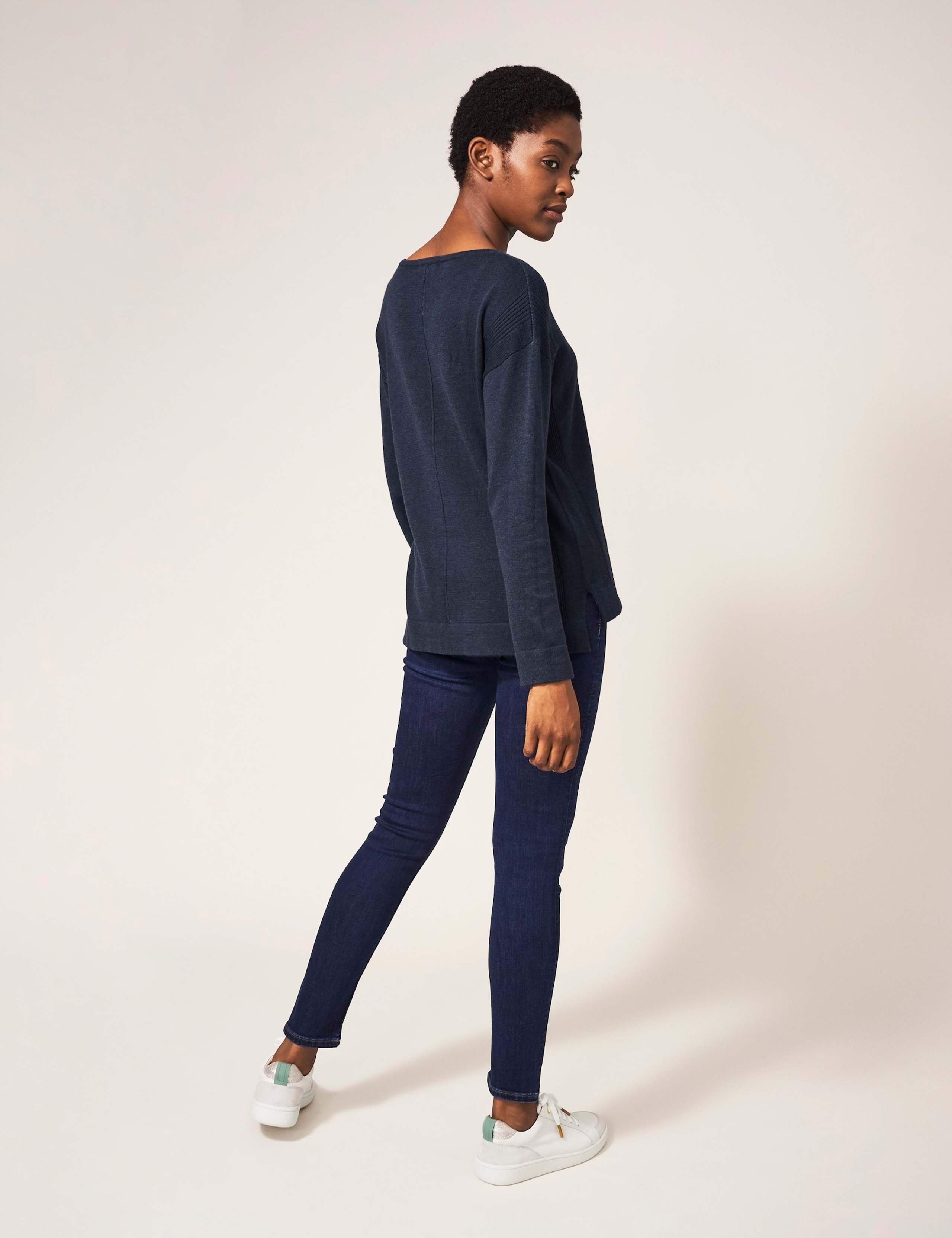 Cotton Rich Textured Crew Neck Jumper 4 of 7