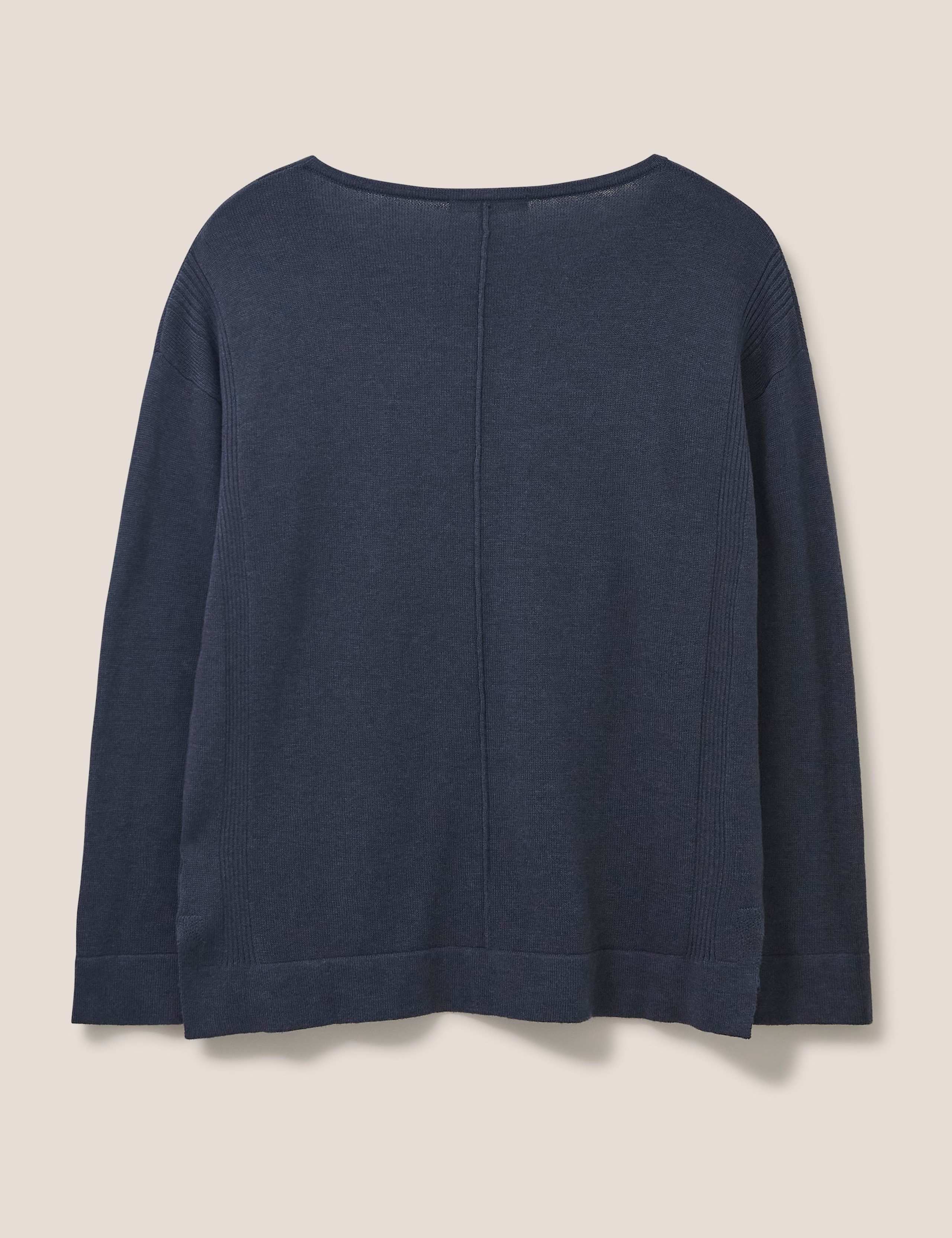 Cotton Rich Textured Crew Neck Jumper 6 of 7