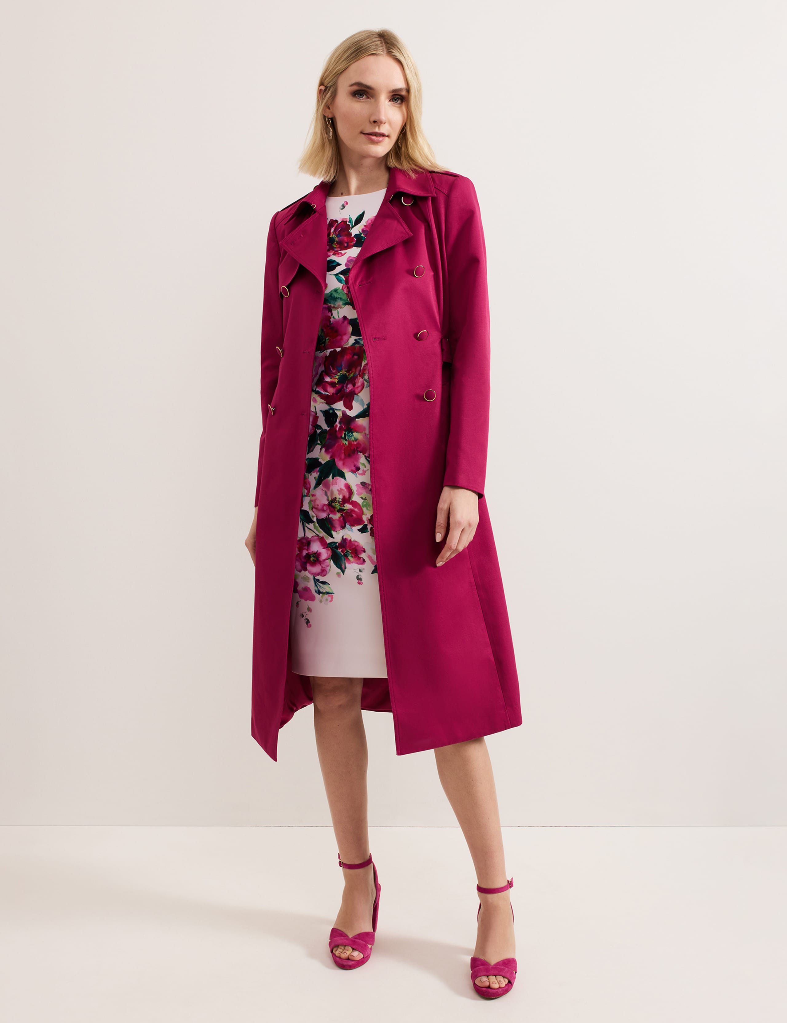 Cotton Blend Trench Coat 4 of 10