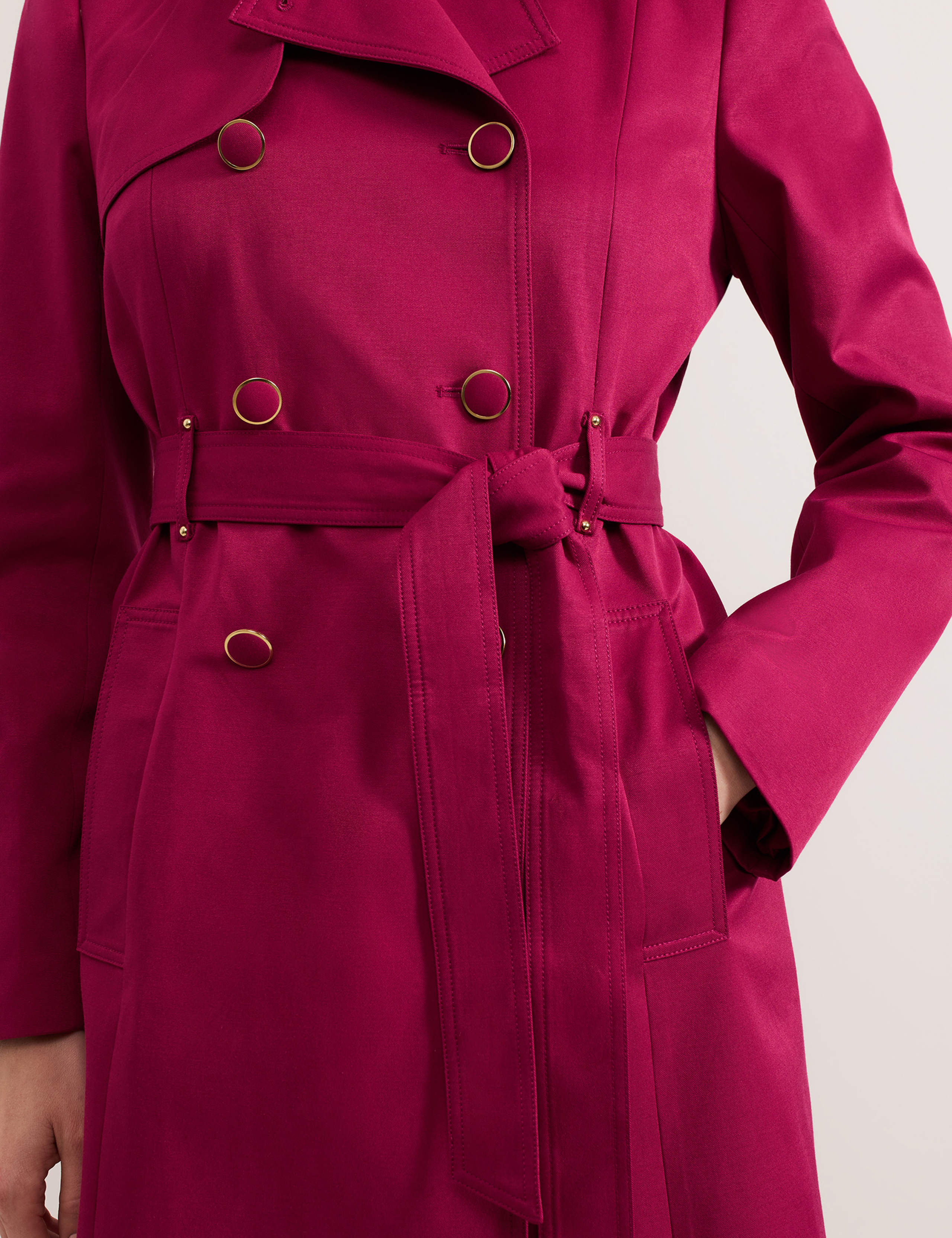 Cotton Blend Trench Coat 6 of 10