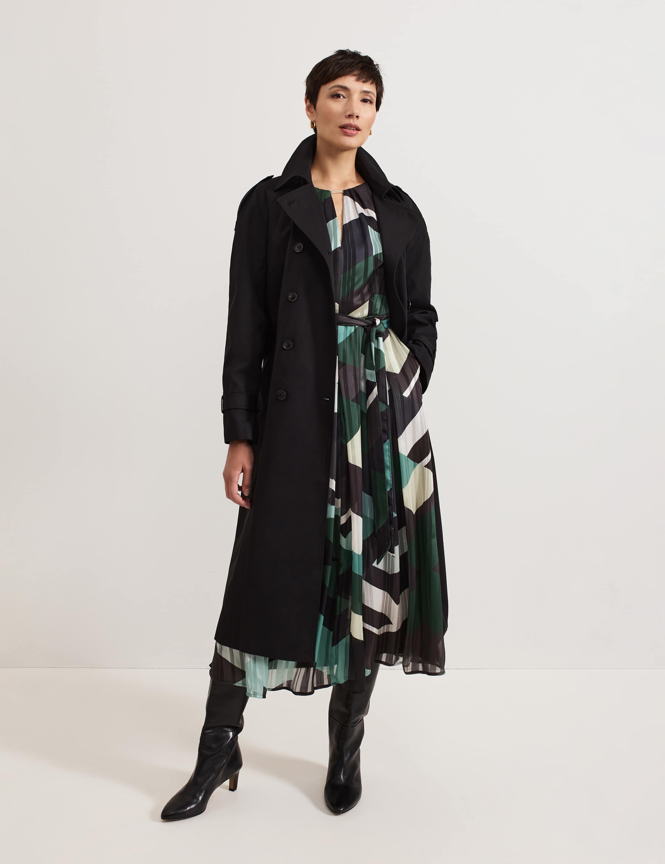Abstract Print Midaxi Waisted Dress 8 of 8