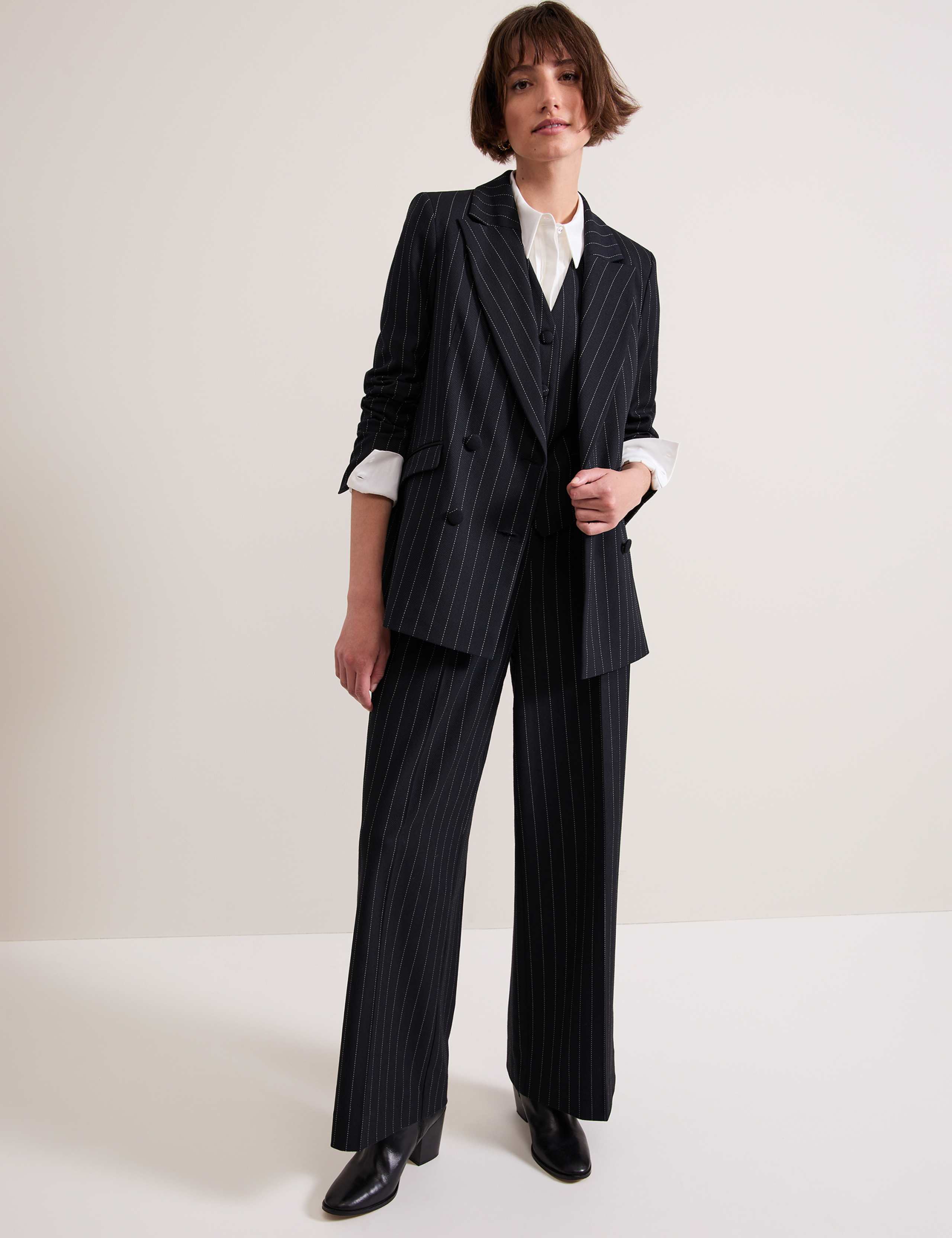 Pinstripe Double Breasted Blazer 4 of 8