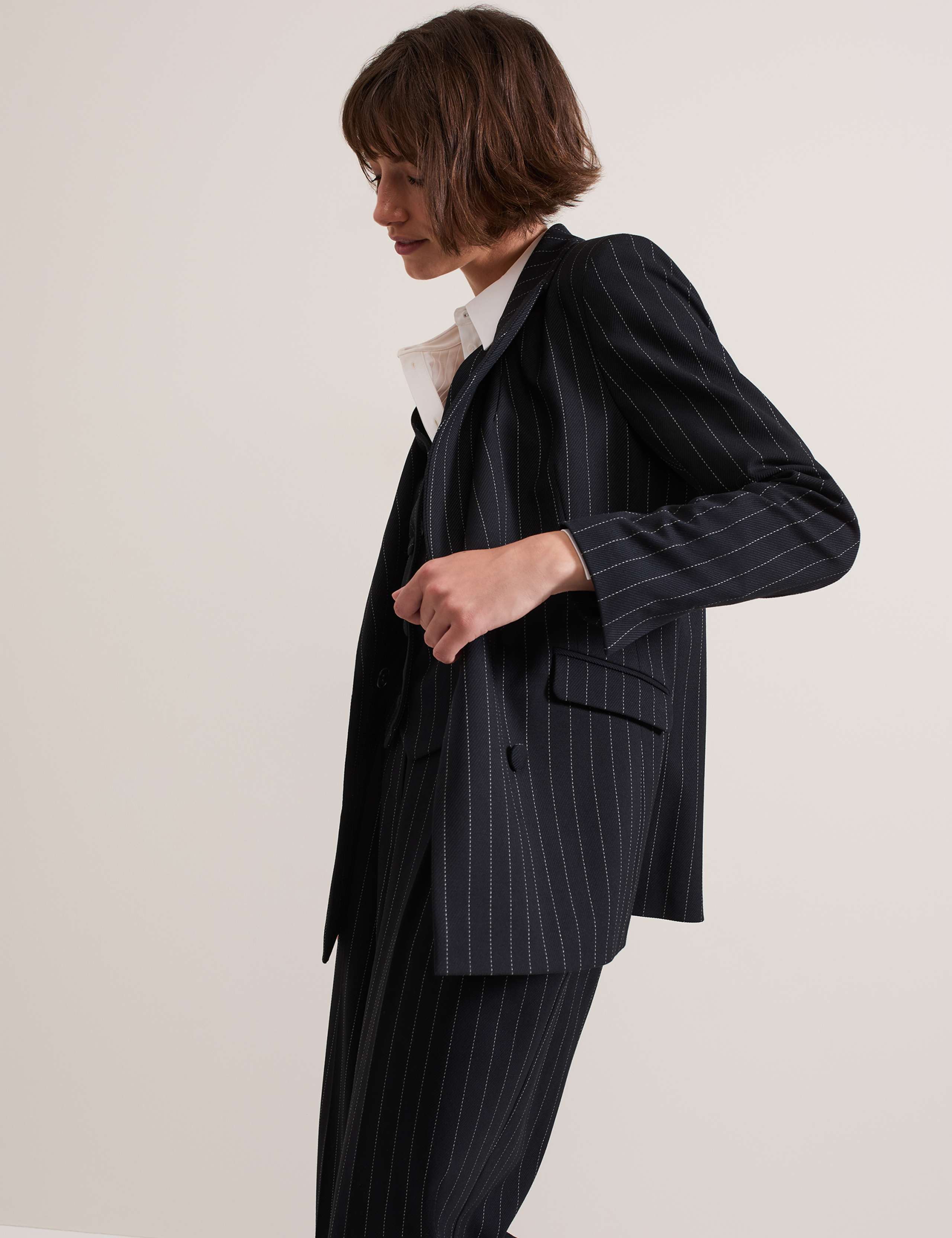 Pinstripe Double Breasted Blazer 7 of 8