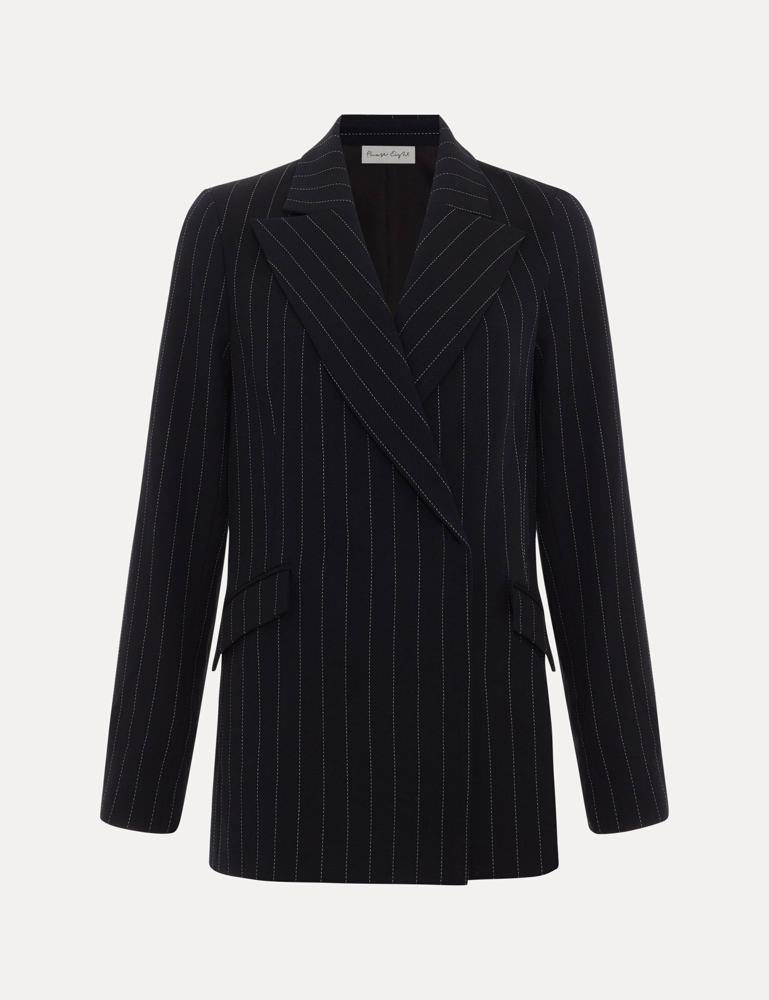 Pinstripe Double Breasted Blazer 2 of 8