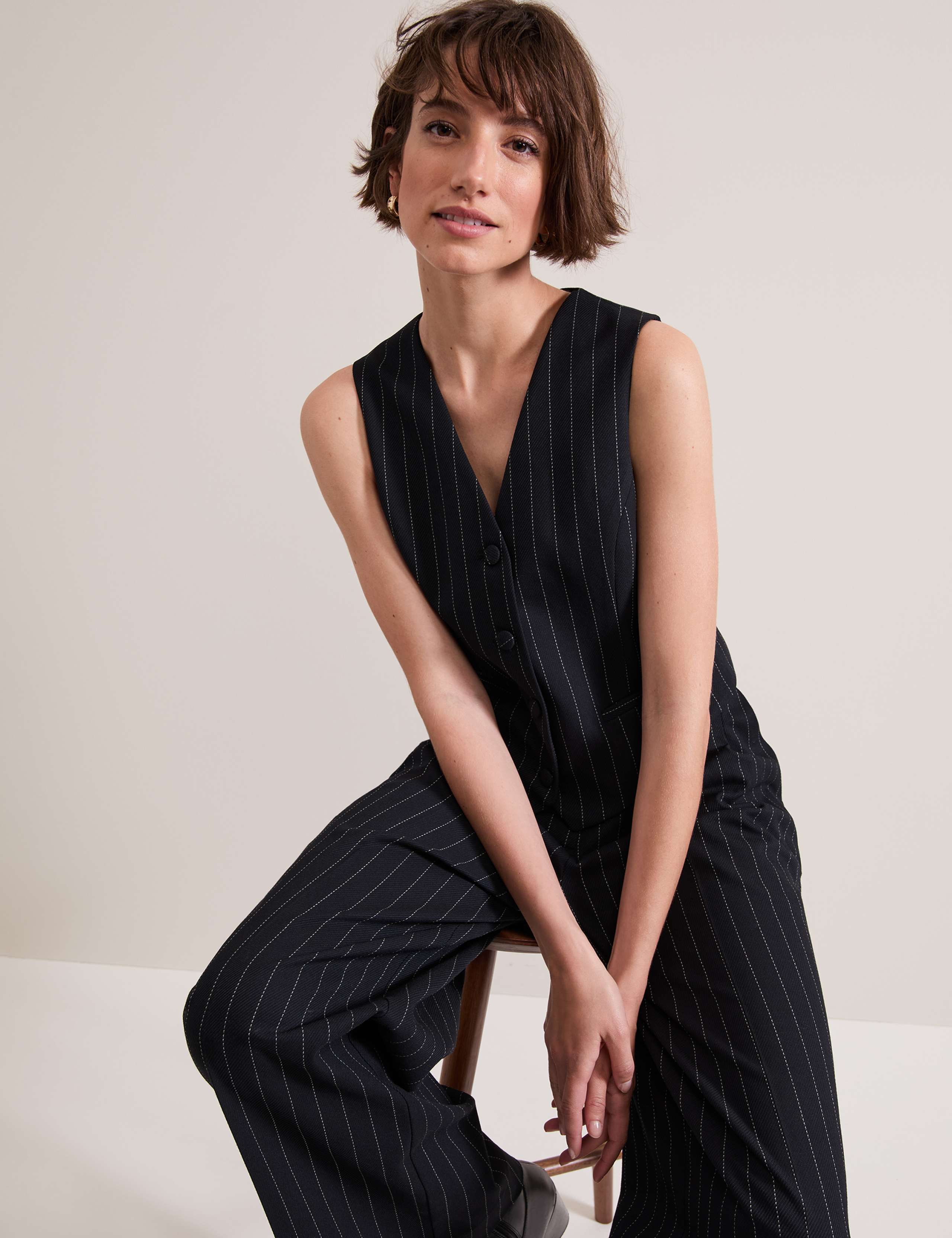 Pinstripe Single Breasted Waistcoat 5 of 8