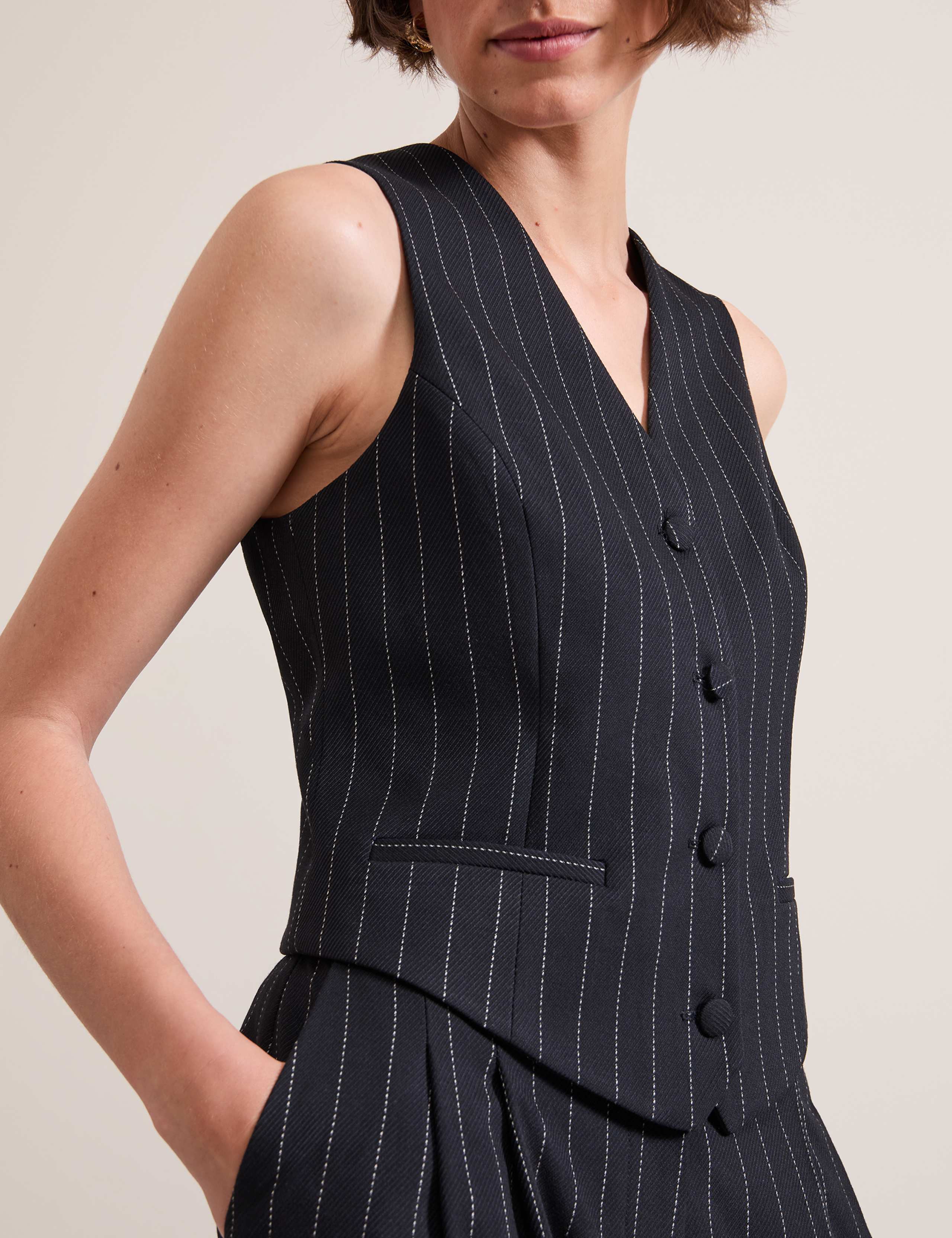 Pinstripe Single Breasted Waistcoat 6 of 8