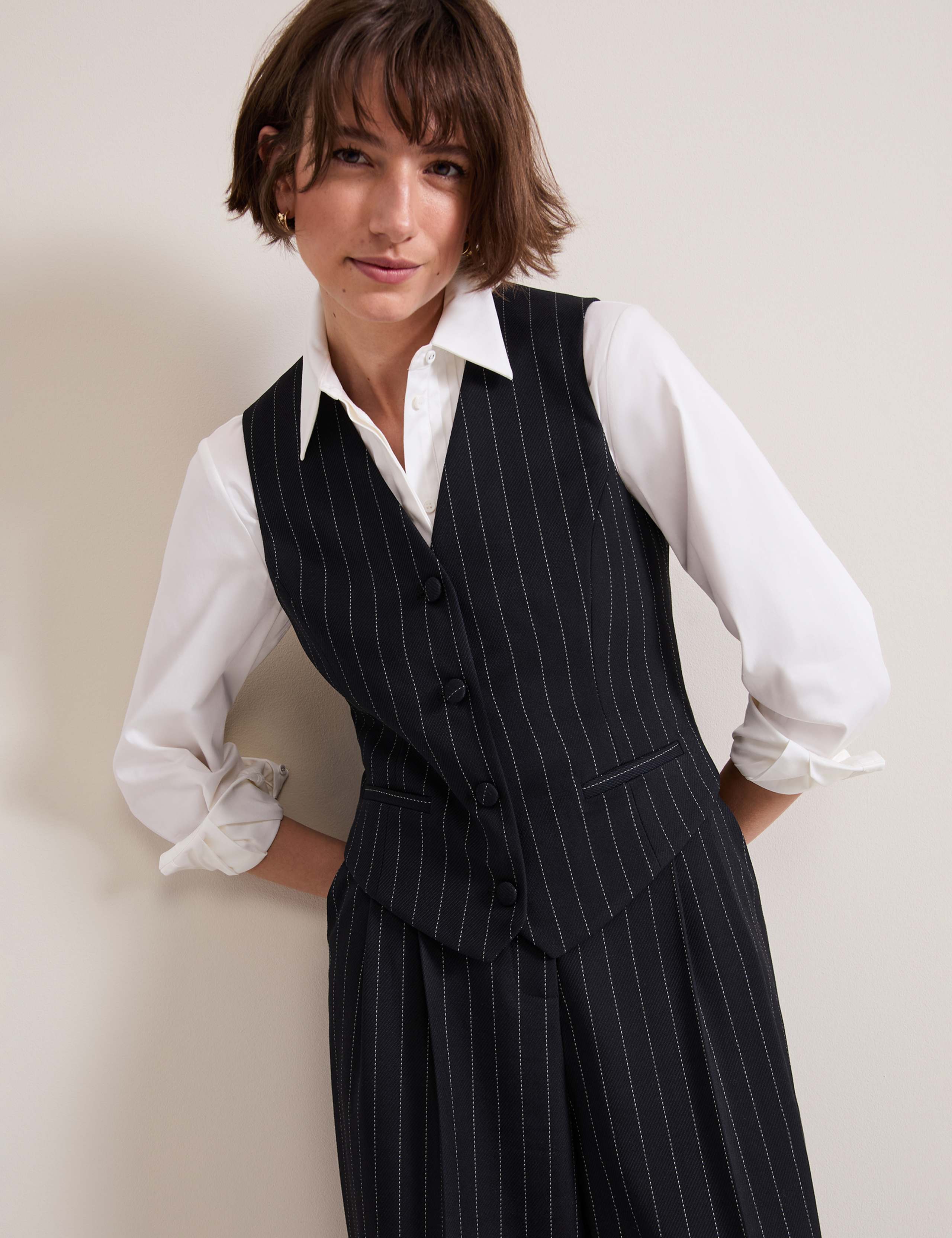 Pinstripe Single Breasted Waistcoat 7 of 8