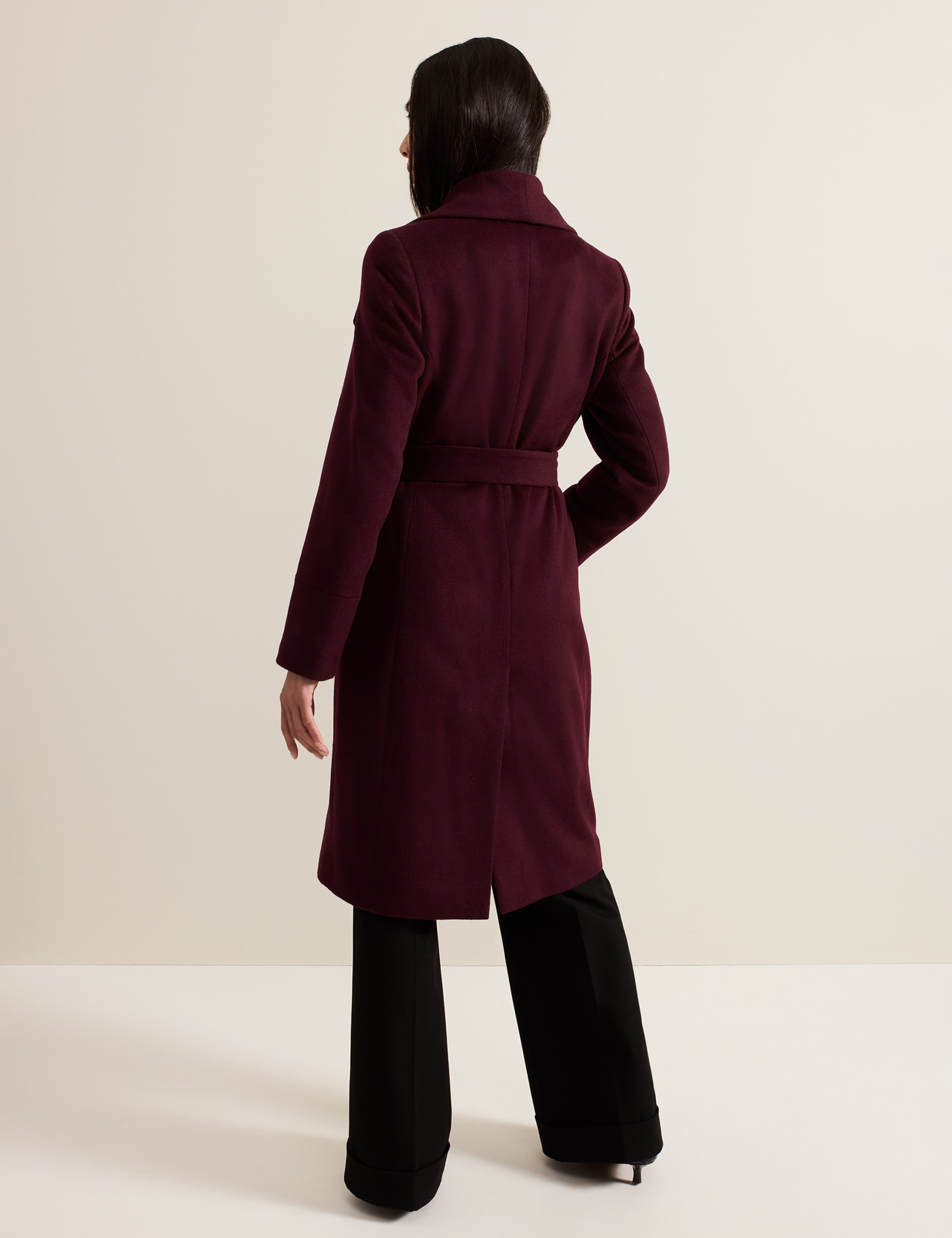 Wool Rich Belted Longline Tailored Coat 3 of 10