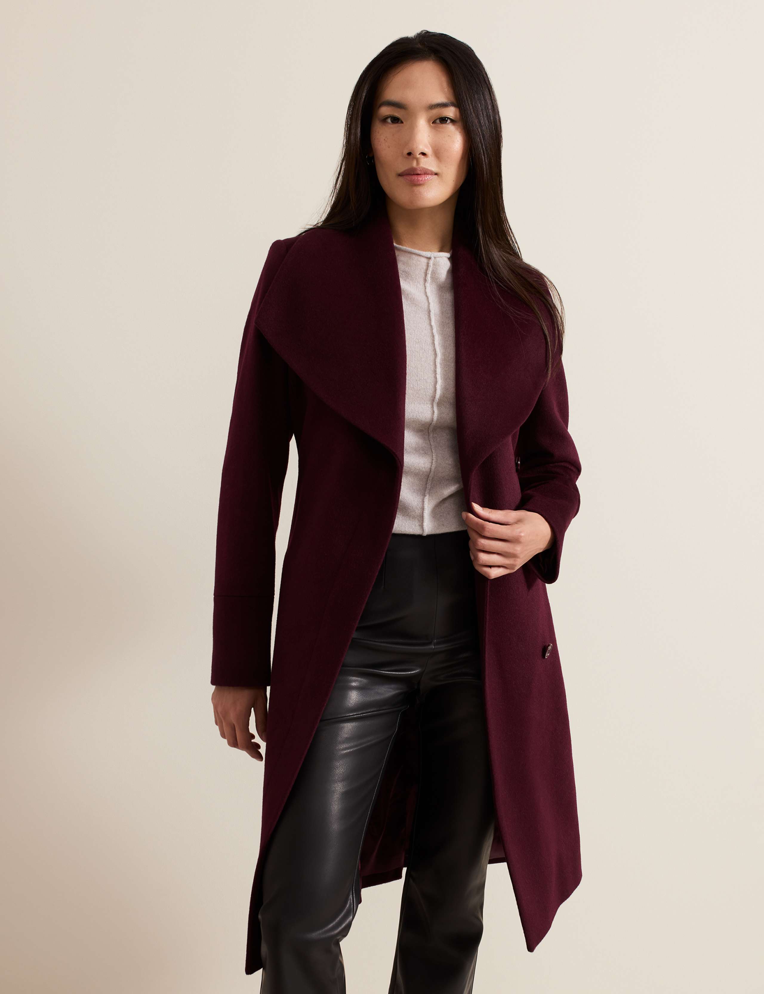 Wool Rich Belted Longline Tailored Coat 10 of 10