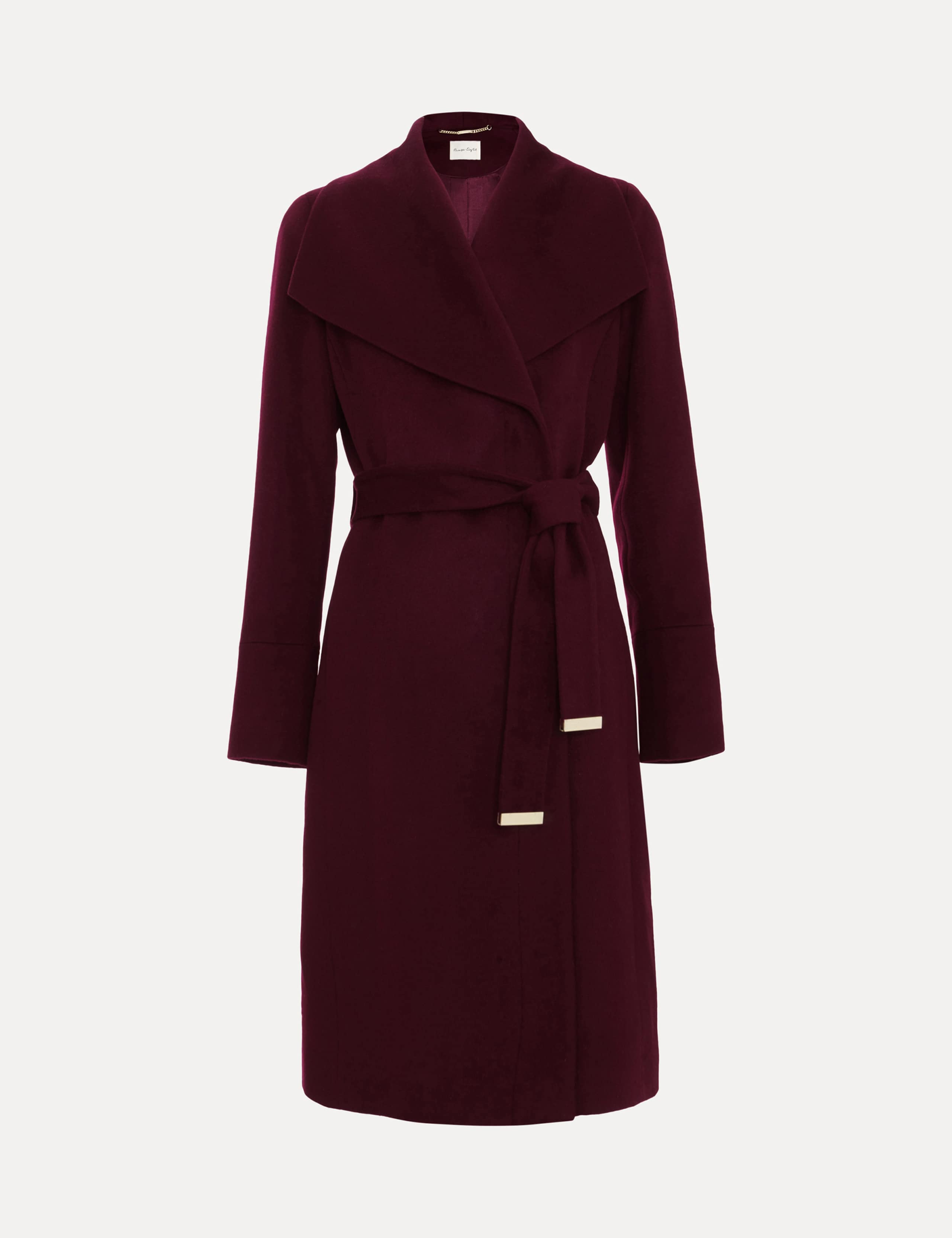 Wool Rich Belted Longline Tailored Coat 2 of 10