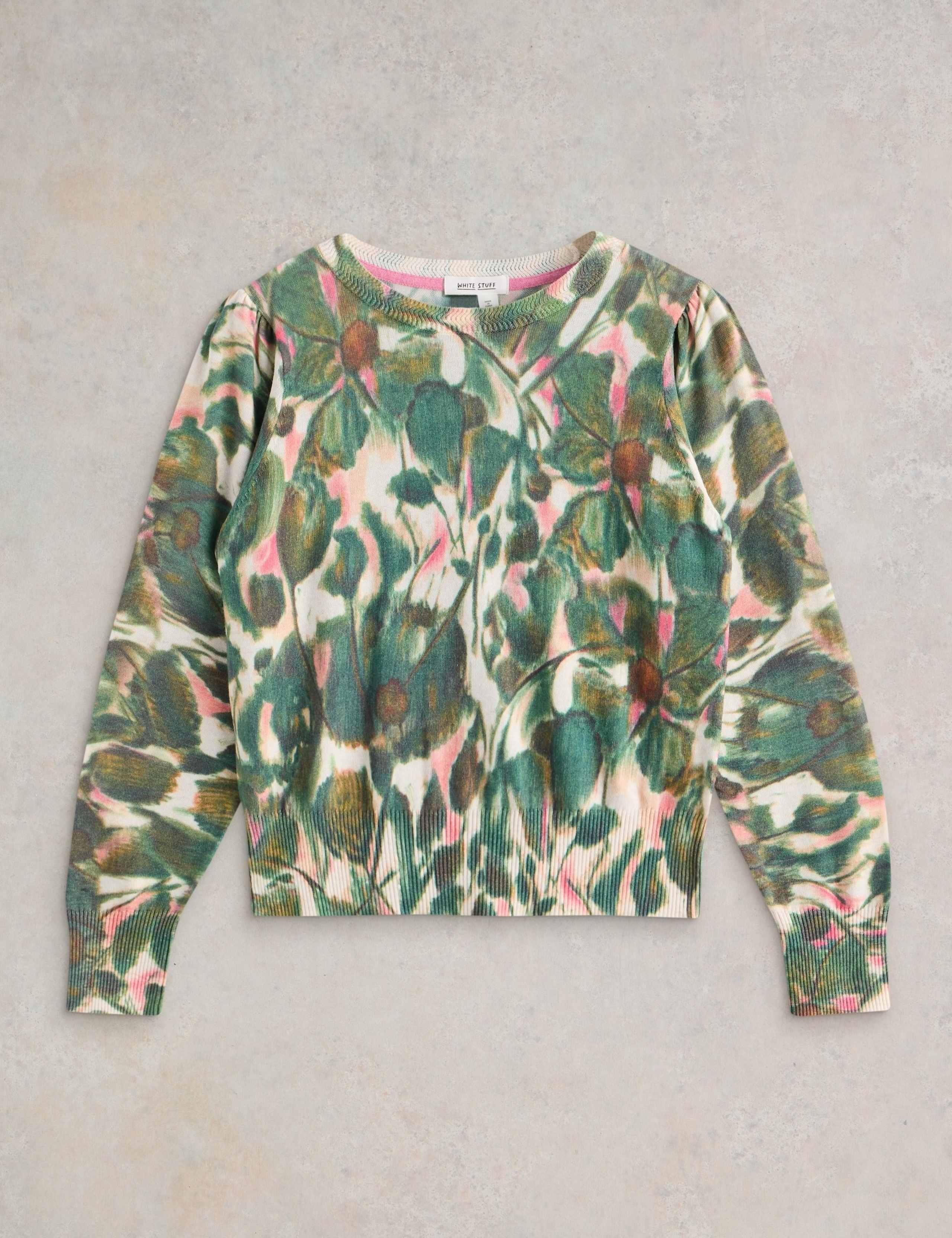 Pure Cotton Ombre Crew Neck Jumper 2 of 7