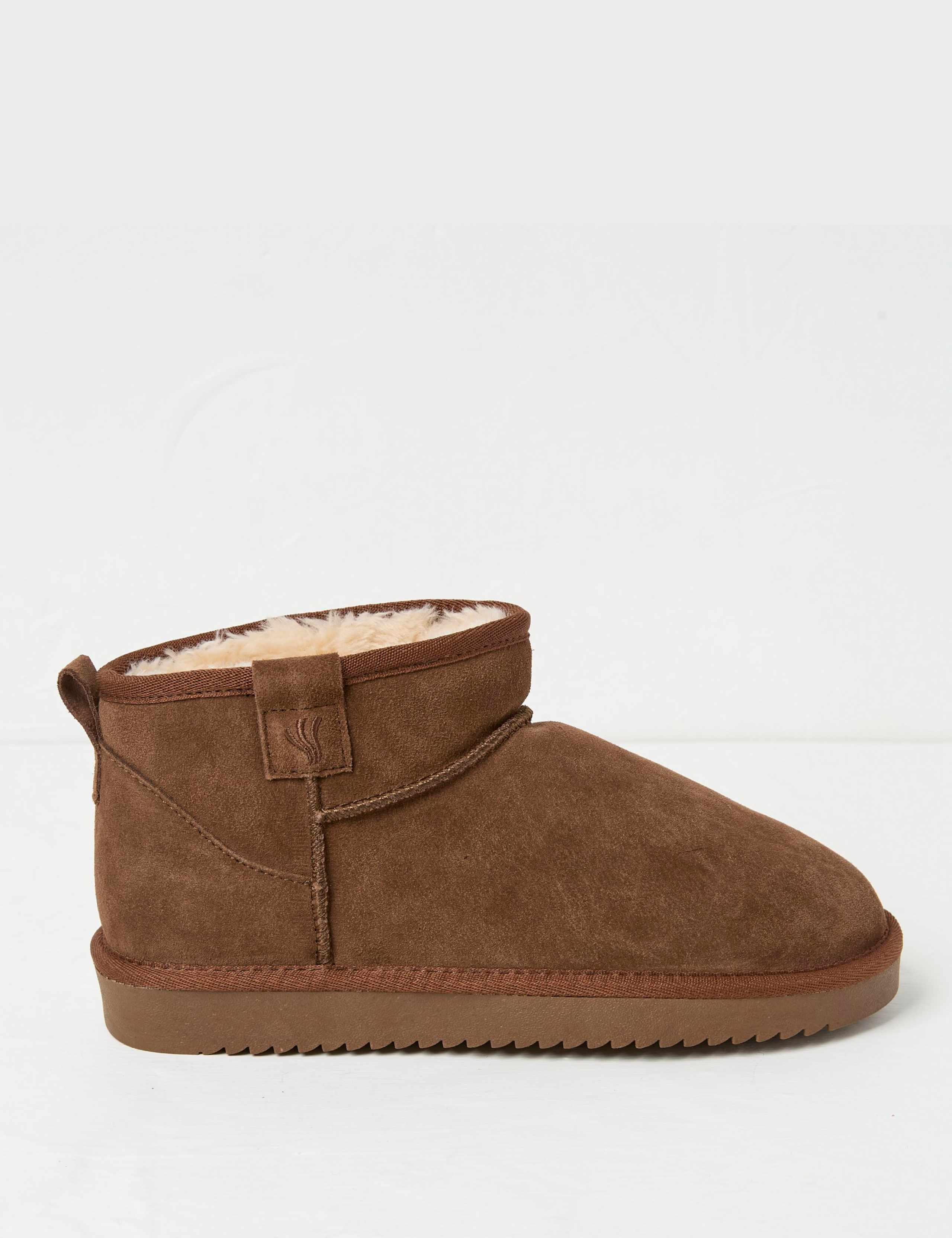 Leather Flat Heel Ankle Boots 1 of 3