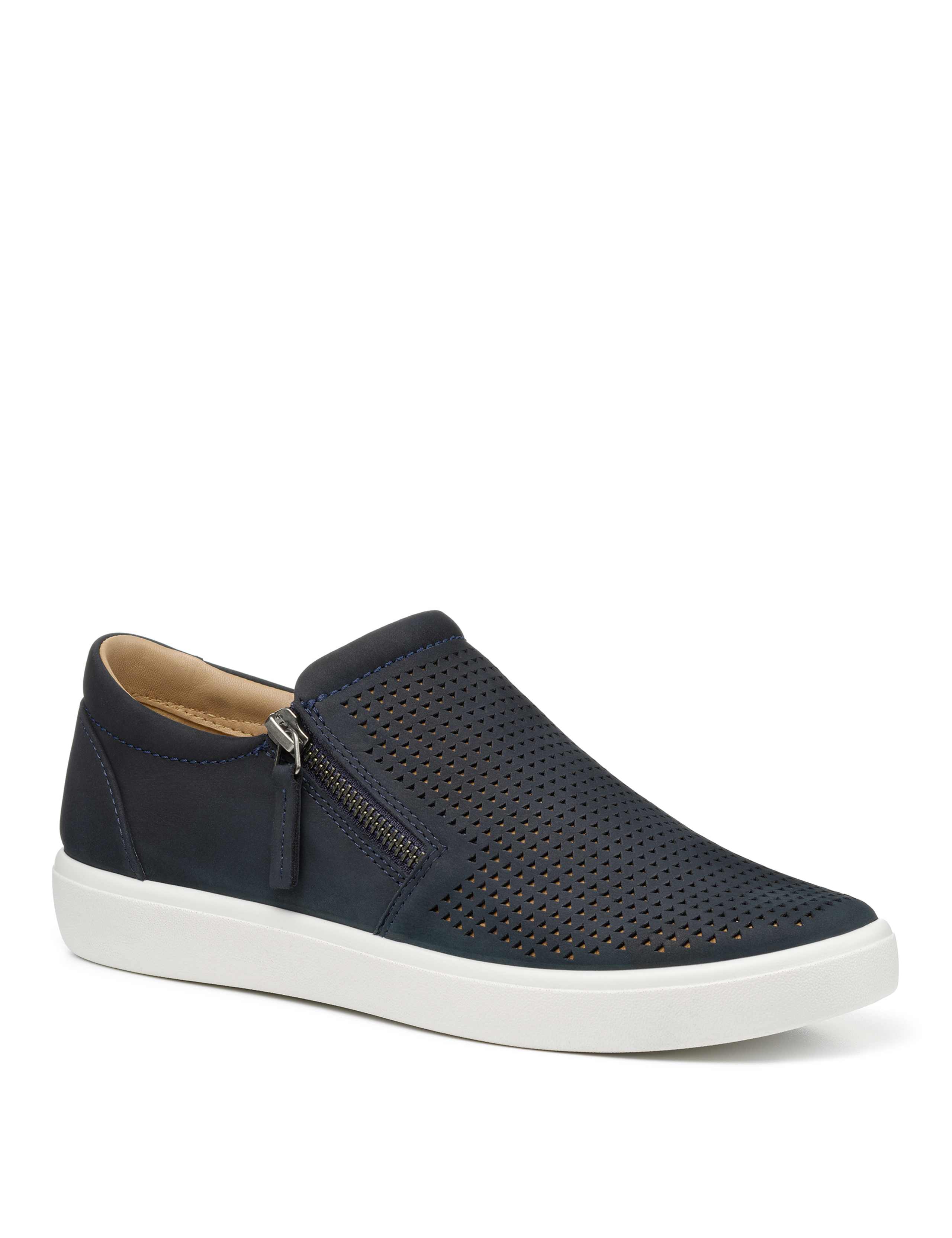 Daisy Wide Fit Leather Flat Trainers 3 of 4