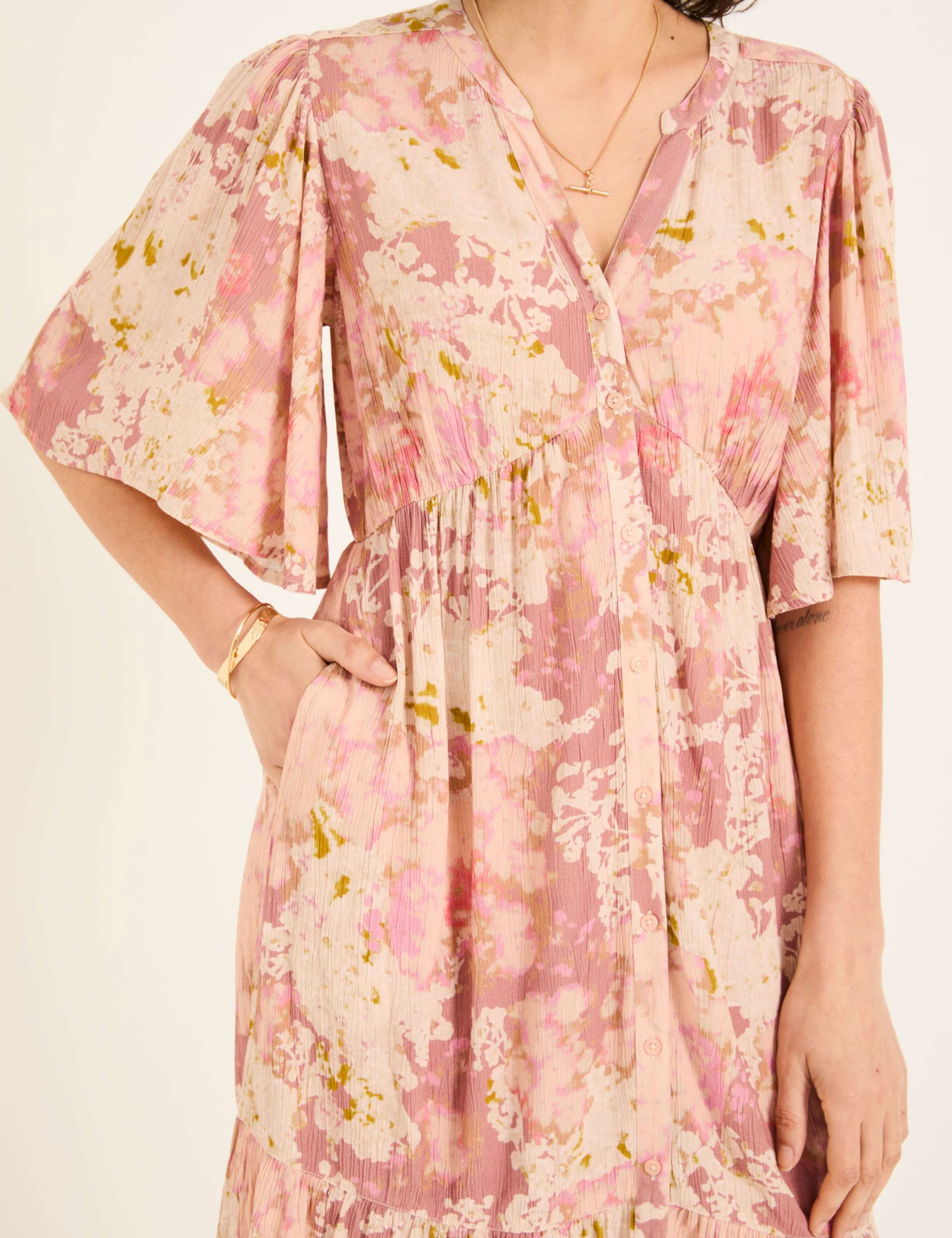 Floral V-Neck Maxi Tiered Dress 5 of 10