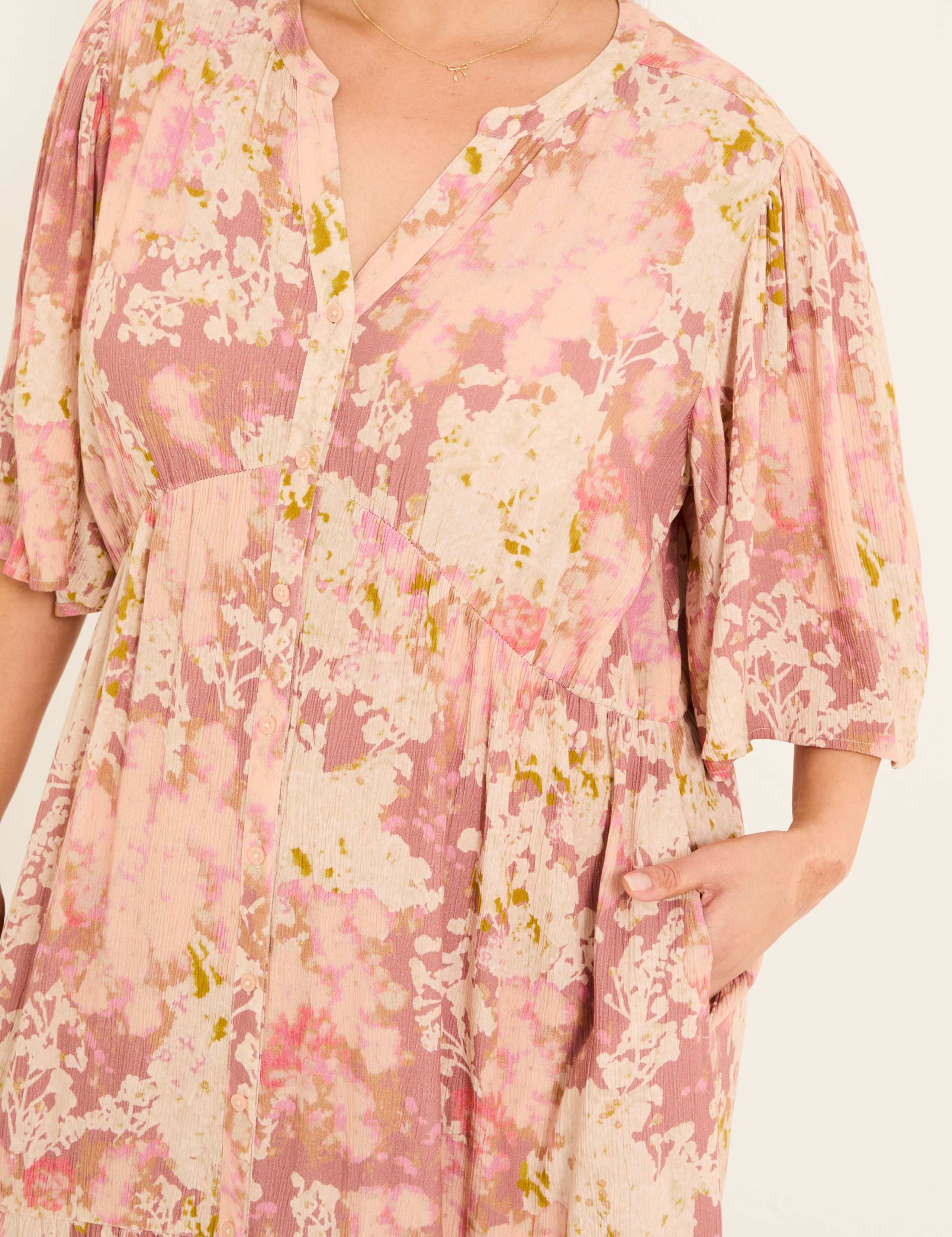 Floral V-Neck Maxi Tiered Dress 10 of 10