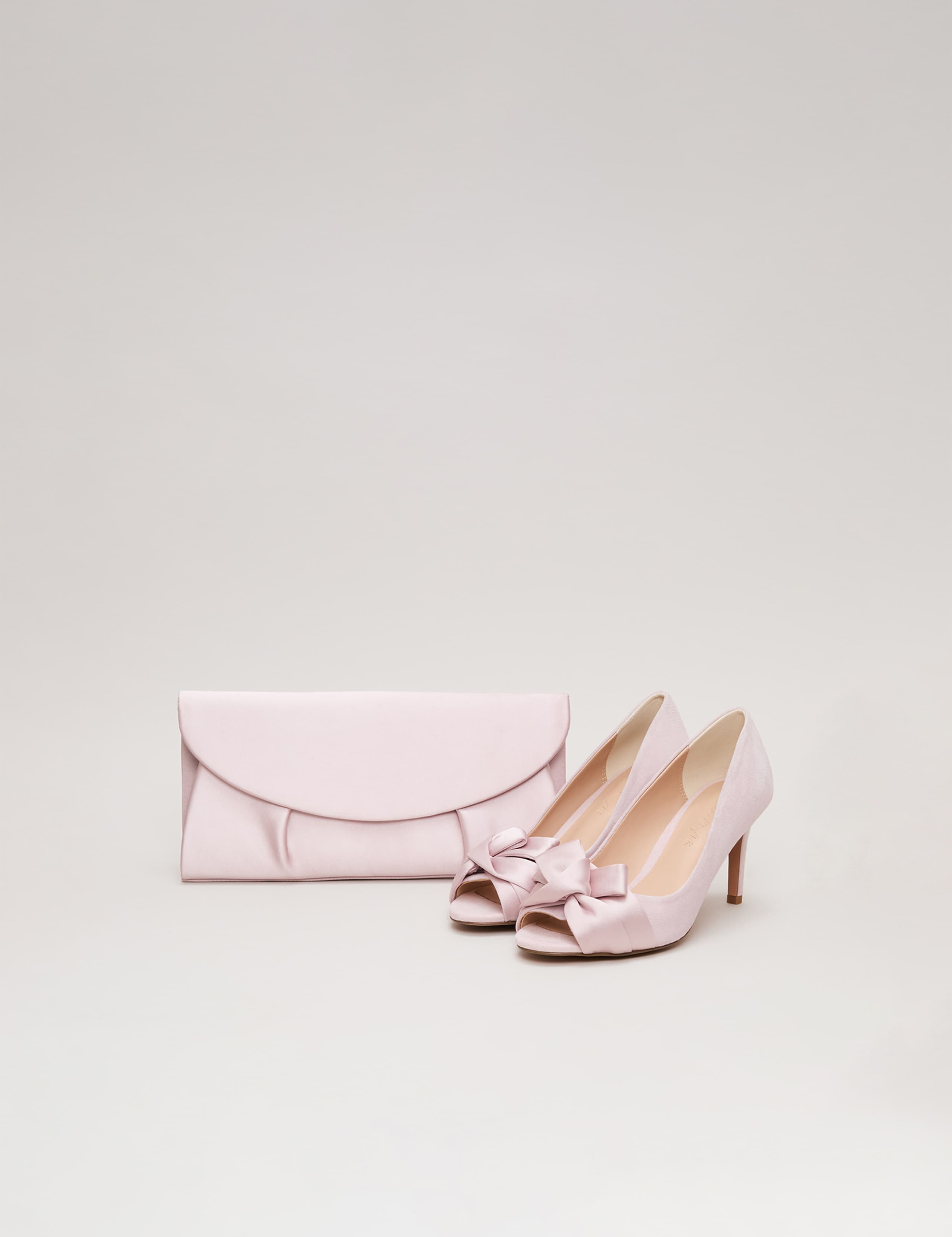 Suede Stiletto Heel Peep Toe Shoes 7 of 7