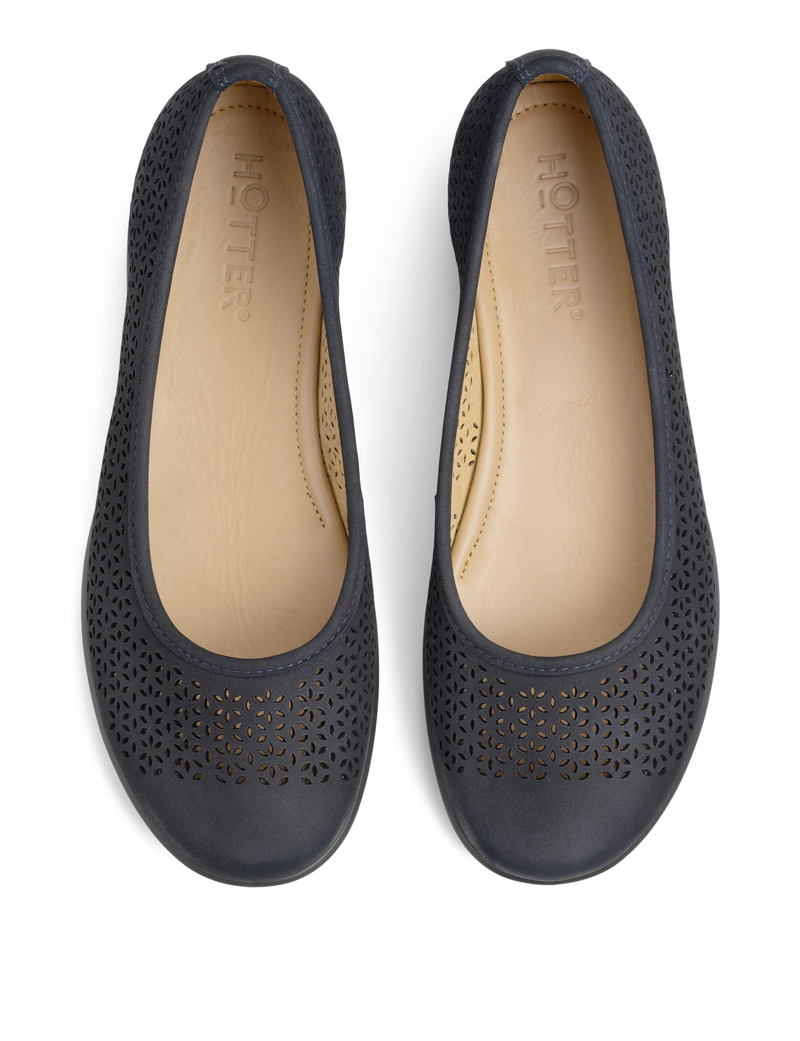 Livvy Wide Fit Leather Ballet Pumps 2 of 4