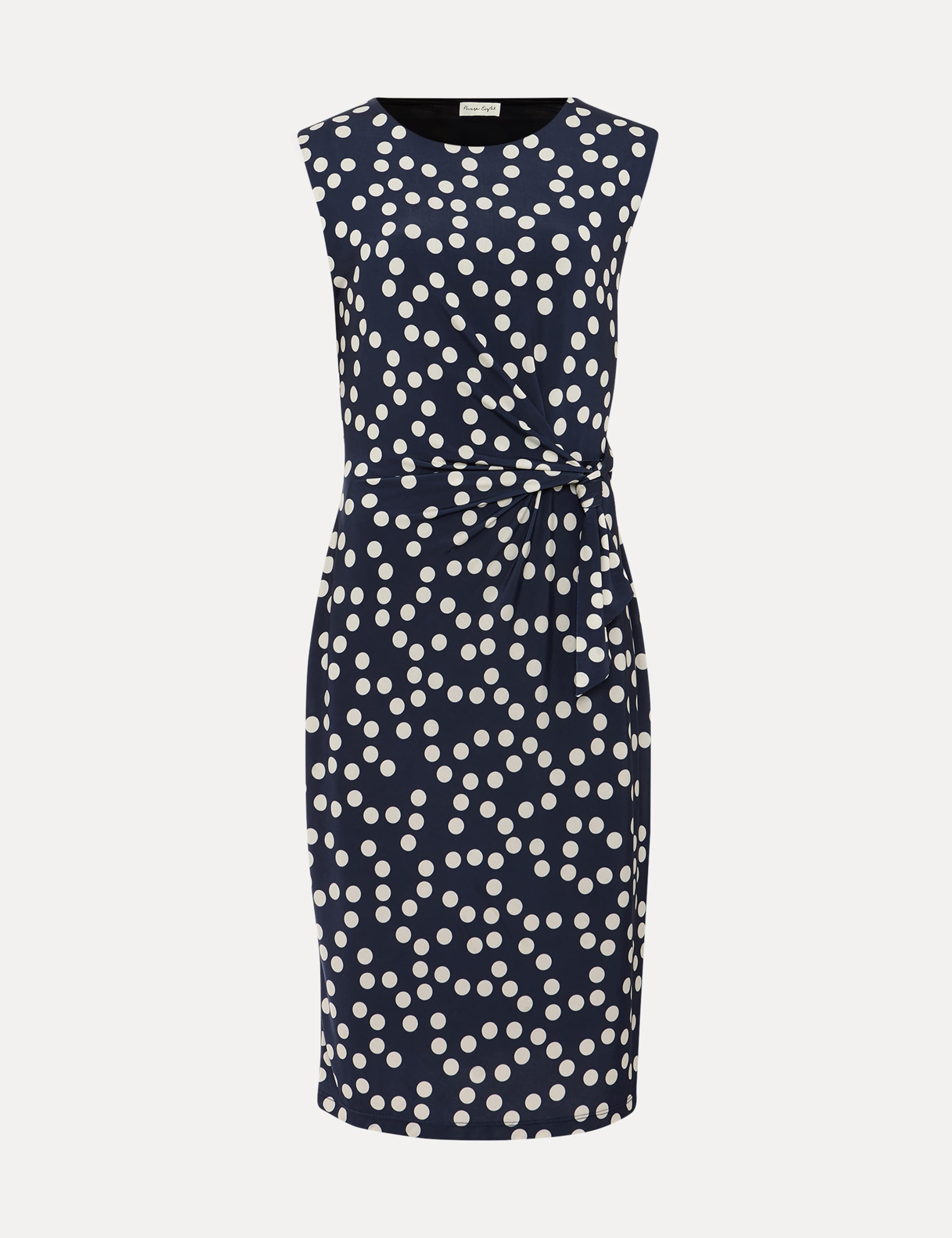 Jersey Polka Dot Midi Shift Dress 2 of 6